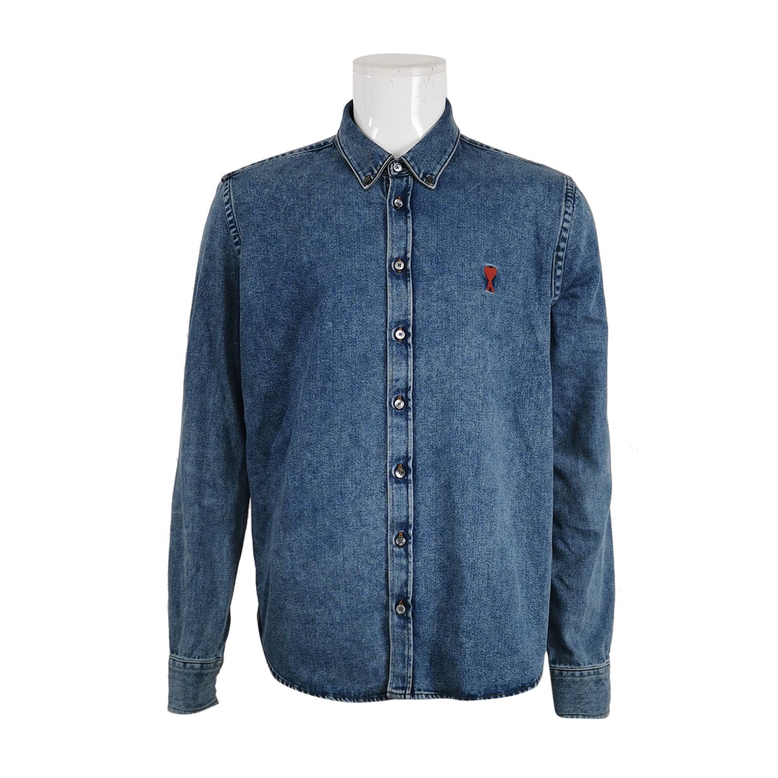 Louis Vuitton AMI Alexandre Mattiussi Denim Heart Shirt L Size US L / EU 52-54 / 3 - 1 Thumbnail
