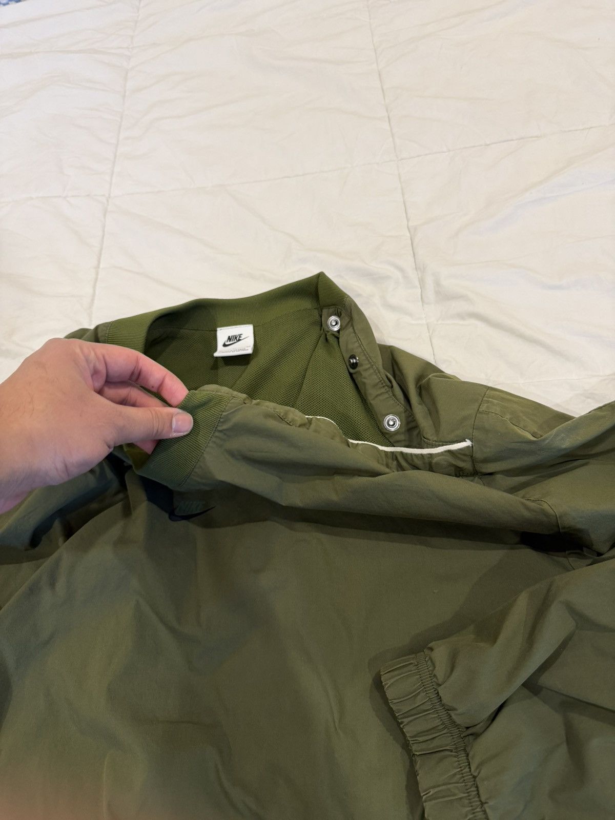 Nike NSW Style Essentials Lined Crewneck Rough Green Size US XL / EU 56 / 4 - 3 Thumbnail