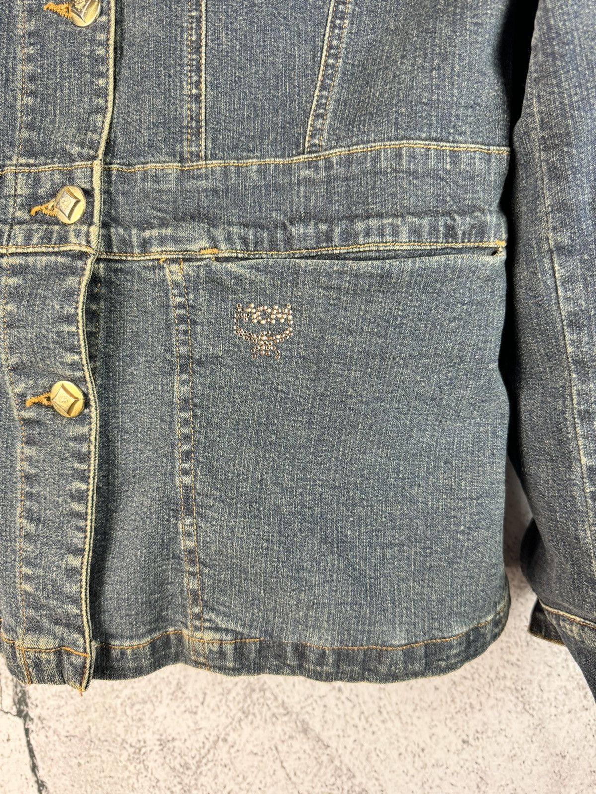 MCM MCM vintage Denim Logo Jacket Size L / US 10 / IT 46 - 3 Thumbnail