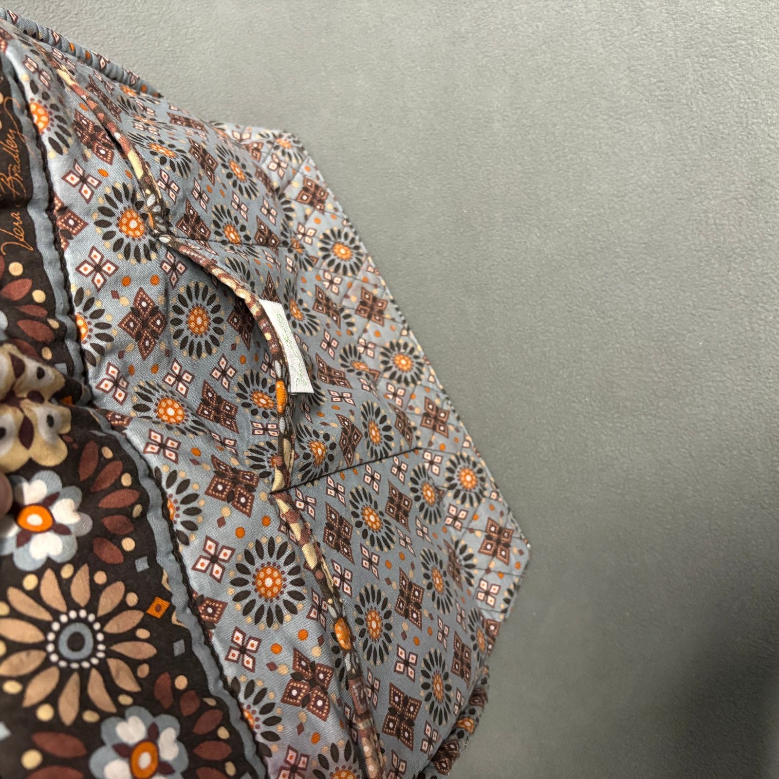 Vera Bradley Vera Bradley Quilted Tote Bag Floral Brown Blue 13"x14" Size ONE SIZE - 12 Thumbnail