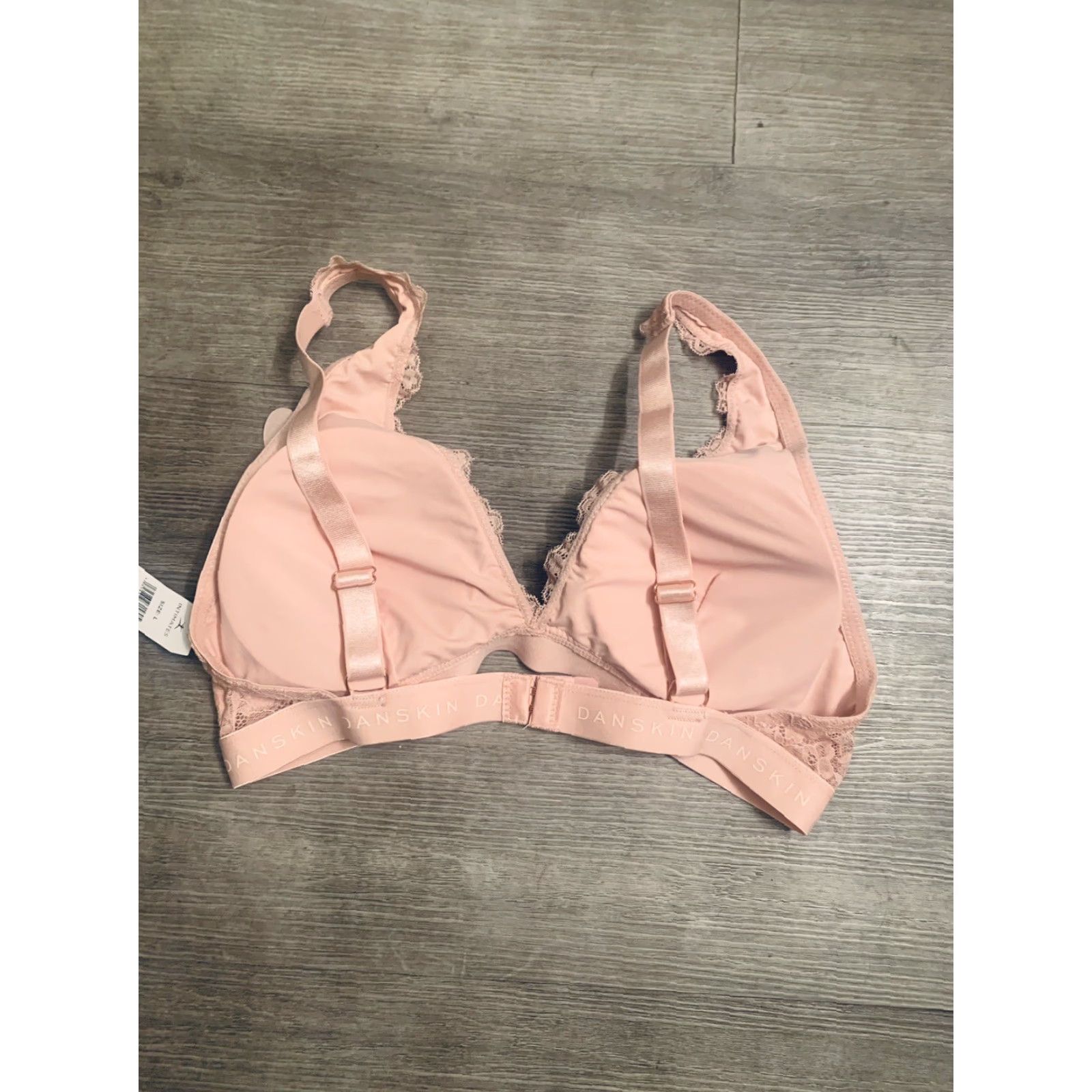 Vintage VINTAGE Danskin Intimates Lace Bra Bralette Wireless Removable Pads Pink L Women Bra Bralette Size ONE SIZE - 5 Thumbnail