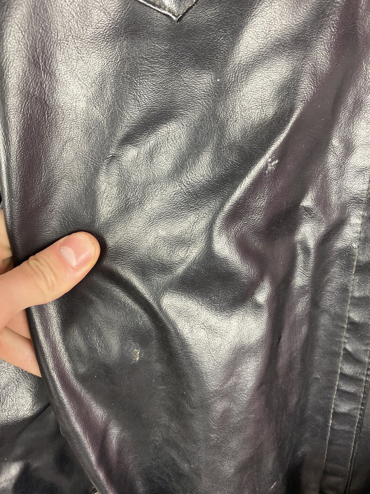 Leather Black vintage leather frock cape coat Size US L / EU 52-54 / 3 - 14 Thumbnail