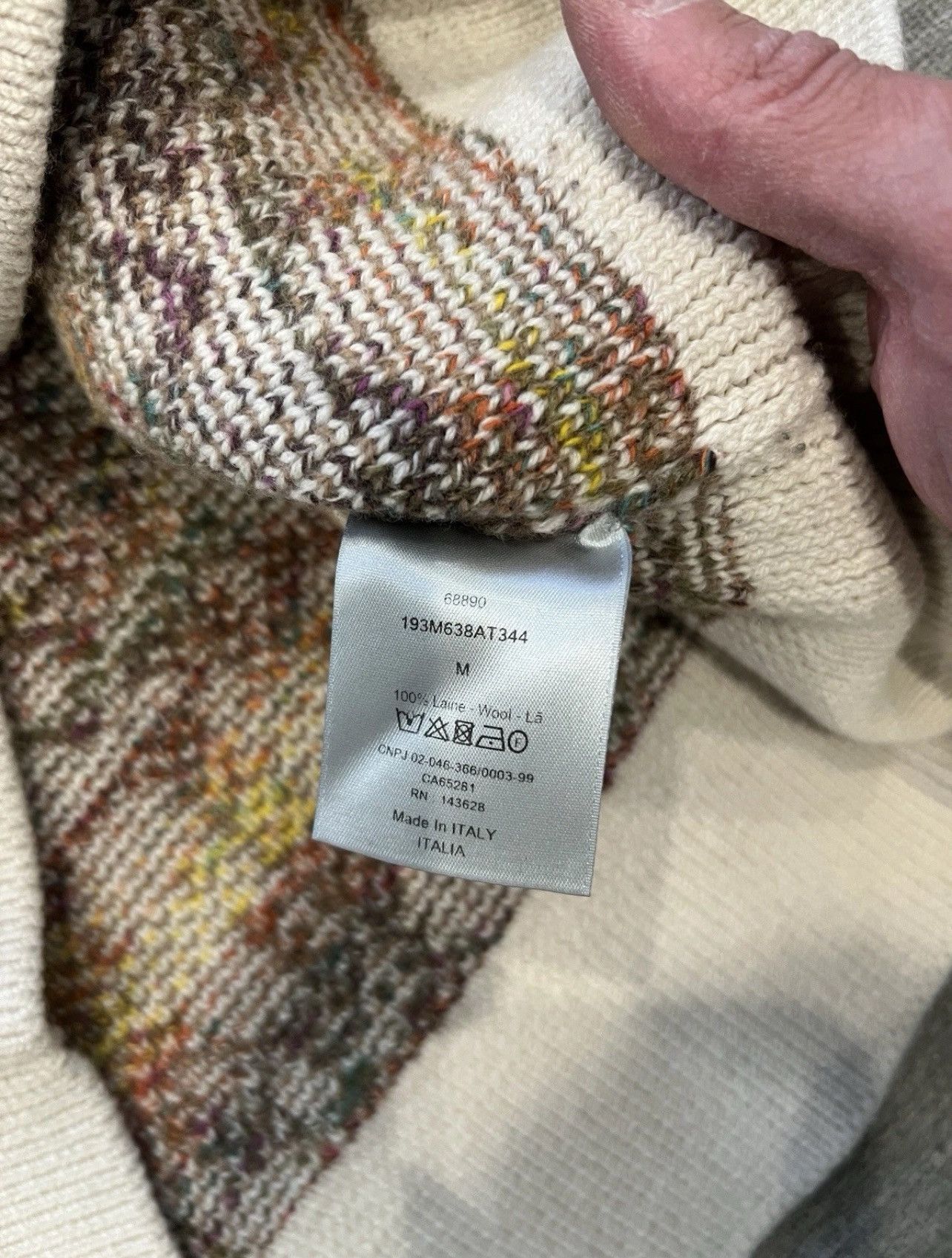 Dior Dior Oblique Fantasy Wool Jacquard Sweater USED size M Size US M / EU 48-50 / 2 - 9 Thumbnail