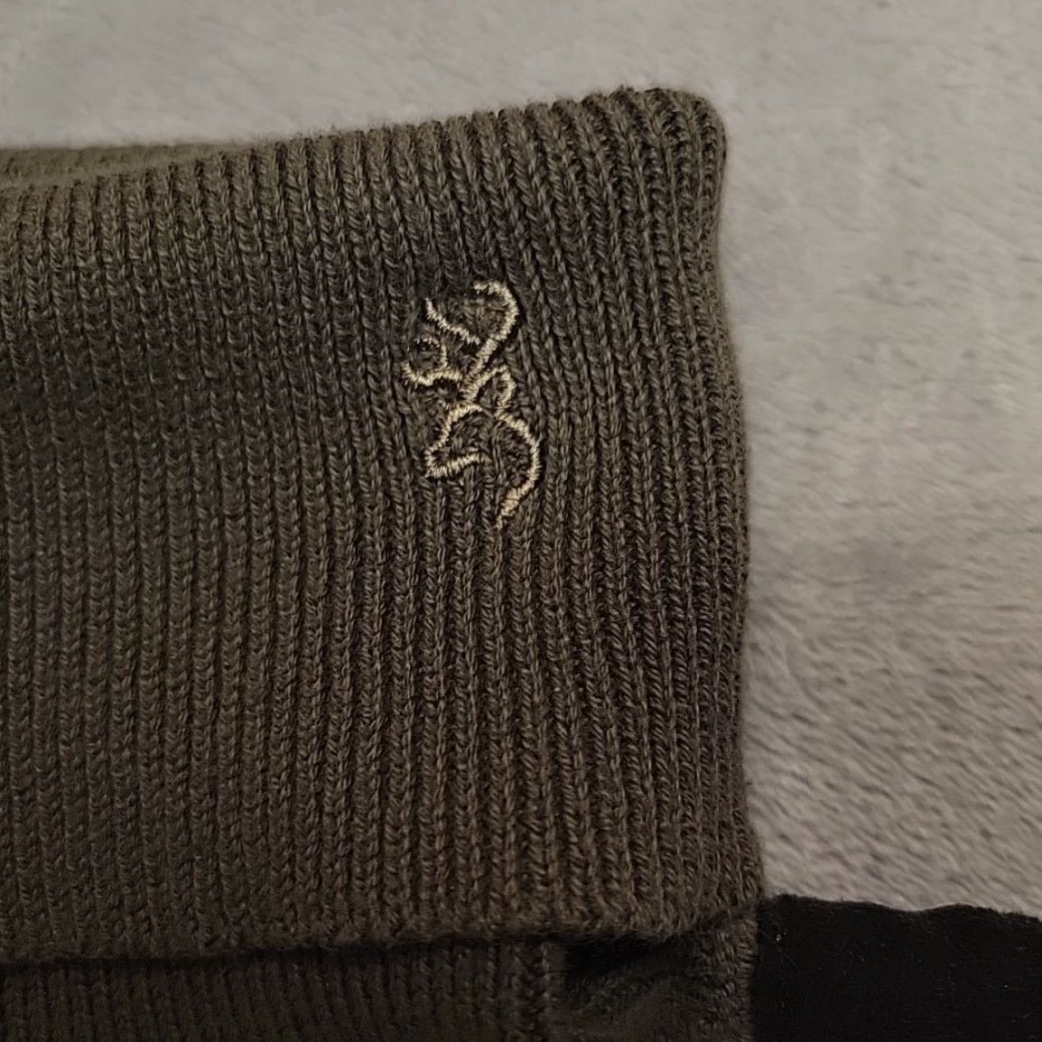 Vintage Browning Sweater Womens XL Green Turtleneck Padded Shoulders Hunting Casual Knit 100% Cotton Embroidered Logo Sustainable? Size XL / US 12-14 / IT 48-50 - 3 Thumbnail