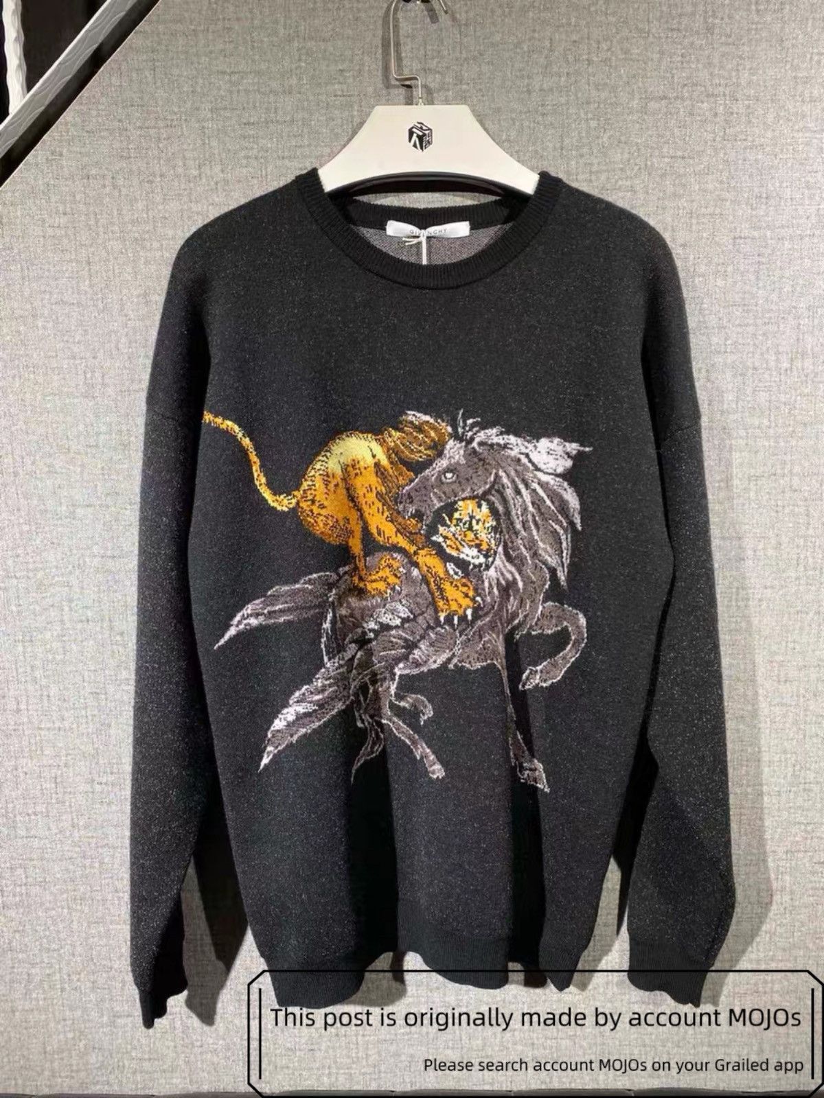 Givenchy Sz XL Givenchy Hunting Lion Knitwear mojos1016 Size US XL / EU 56 / 4 - 1 Thumbnail