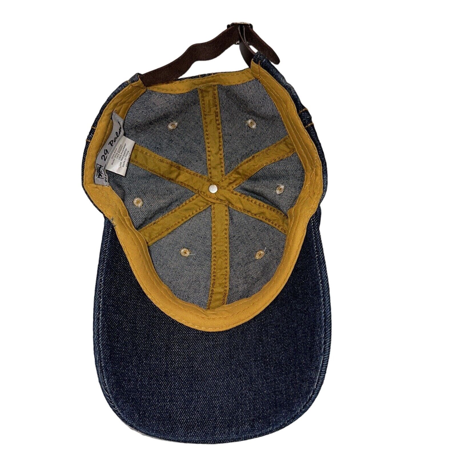 Other 29 Palms Cap Hat Faux Pearls & Rhinestone Blue Jean Leather Size ONE SIZE - 6 Thumbnail