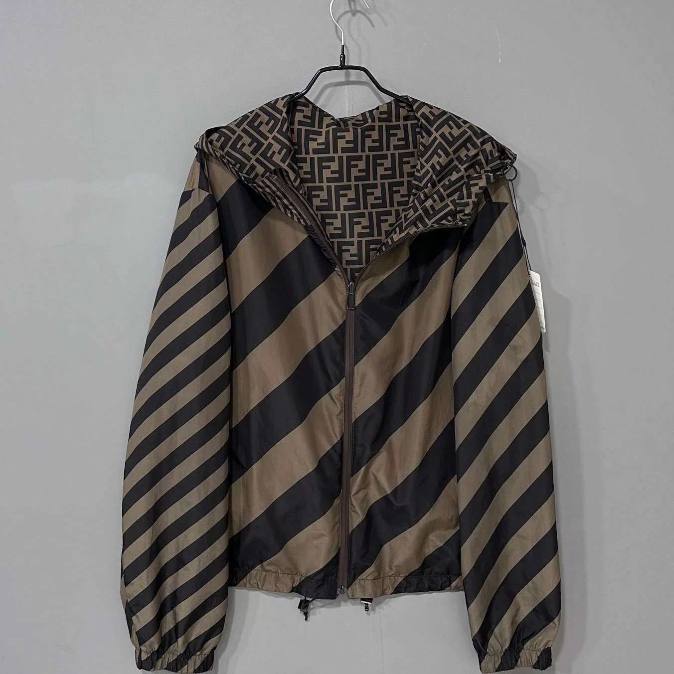 Fendi Multi Striped Hooded Light Jacket XL Size US XL / EU 56 / 4 - 1 Thumbnail