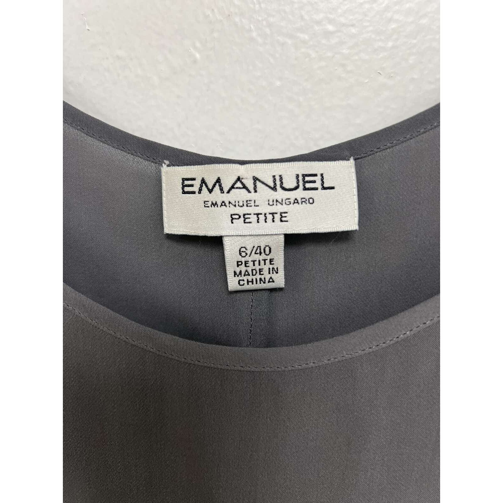 Emanuel Ungaro EMANUEL Woman Tank Top Short Sleeve SilkPetite 6/40 A001925 Size M / US 6-8 / IT 42-44 - 5 Thumbnail