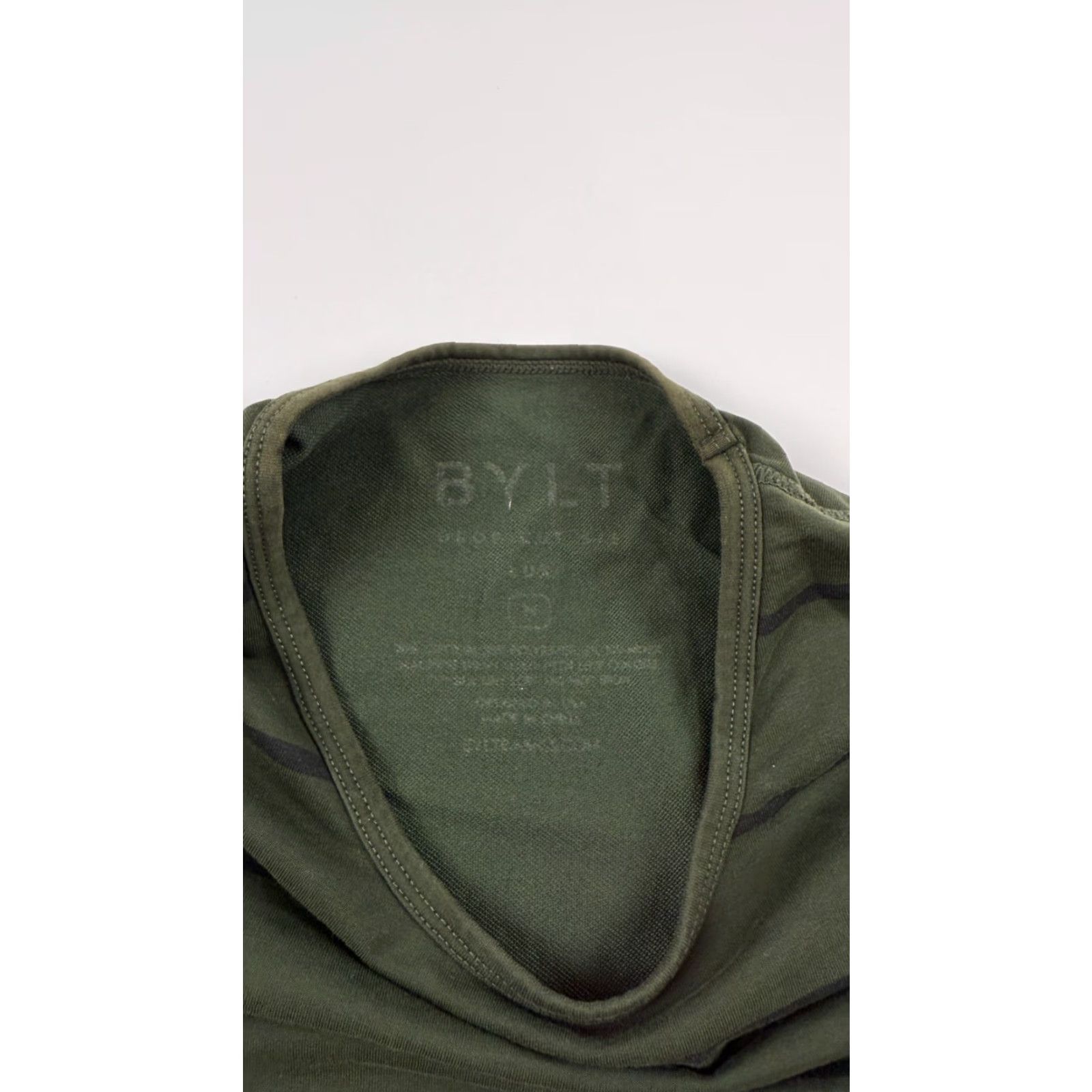 Vintage BYLT Slim Fit T-Shirt Mens Medium Green Striped Short Sleeve Crew Neck Outdoor Size US M / EU 48-50 / 2 - 4 Thumbnail