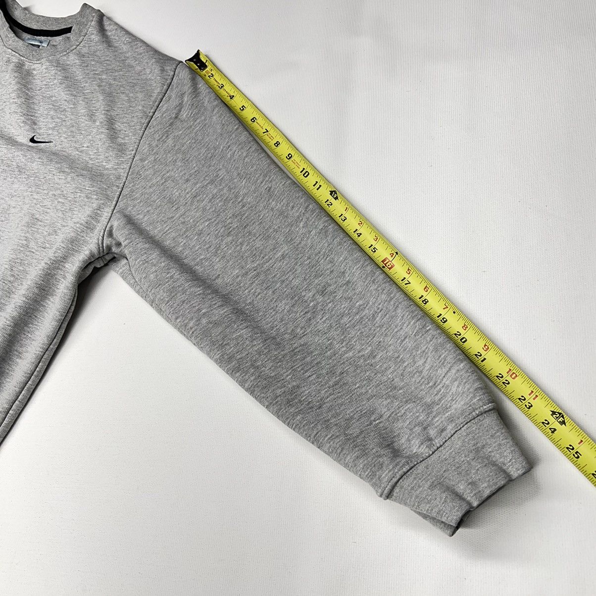 Nike × Vintage Nike Crewneck Grey Sweatshirt Mini Swoosh 90s Made In Turkey Size US XL / EU 56 / 4 - 18 Thumbnail