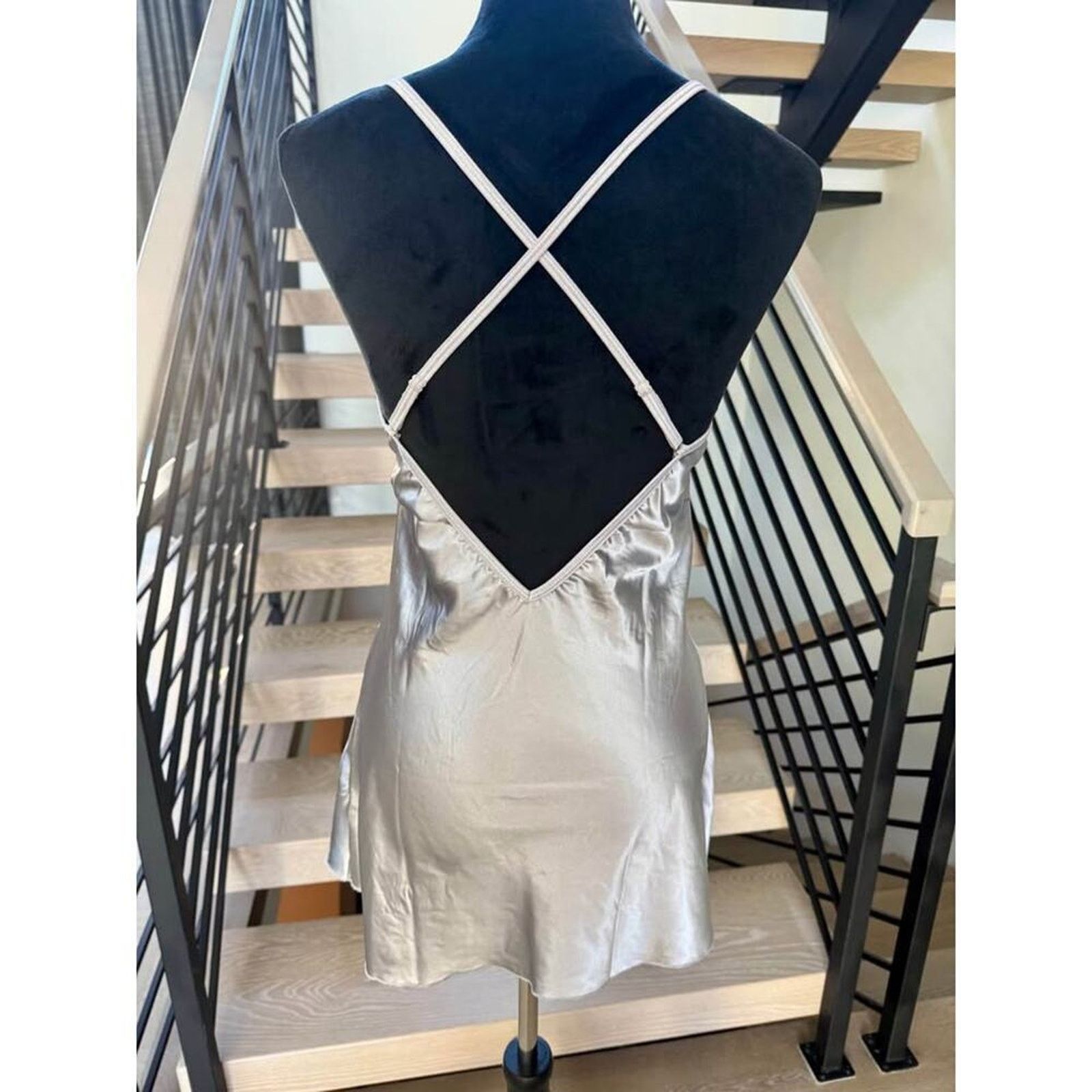 Other Silky Silver Lace Slip Dress Nightie size S Size S / US 4 / IT 40 - 4 Thumbnail