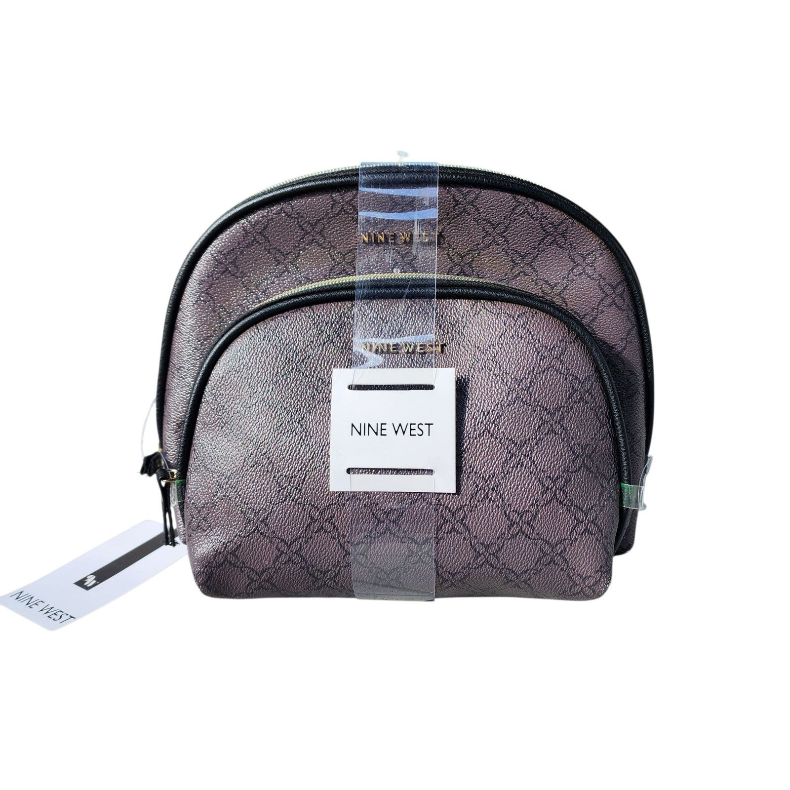 Nine West Nine West Two Piece Dome Faux Leather Cosmetic Bag Set Size ONE SIZE - 1 Thumbnail