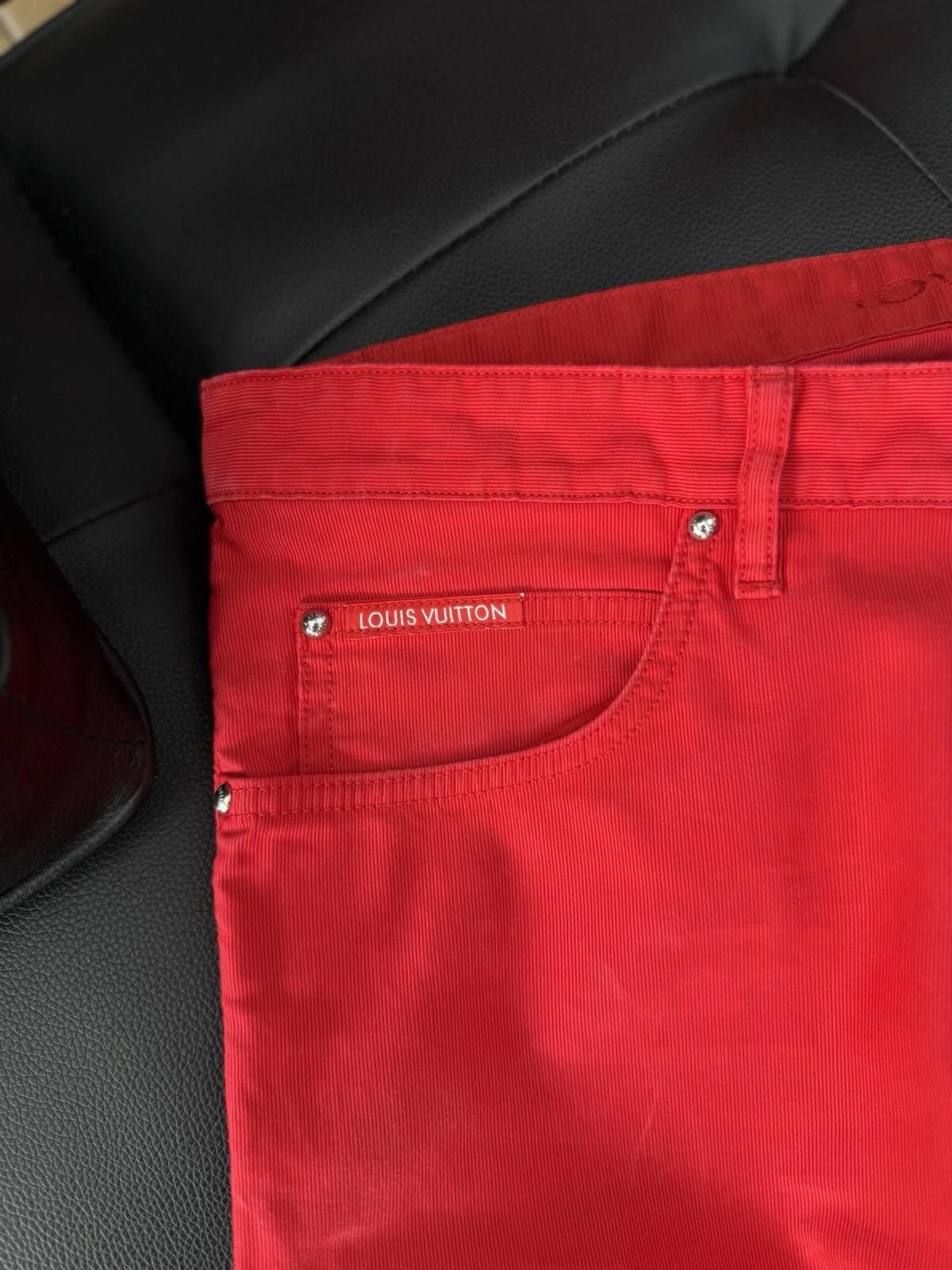 Louis Vuitton Authentic Louis Vuitton Red Denim Jeans Pants (34) Vintage Size US 34 / EU 50 - 8 Thumbnail
