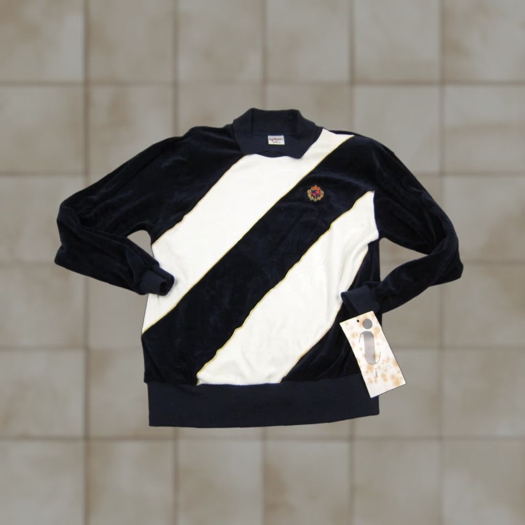 Velvet VINTAGE Aileen Sweater Womens M Blue White Velvet Striped 90s Pullover Sweatshirt Womens Size M / US 6-8 / IT 42-44 - 1 Thumbnail