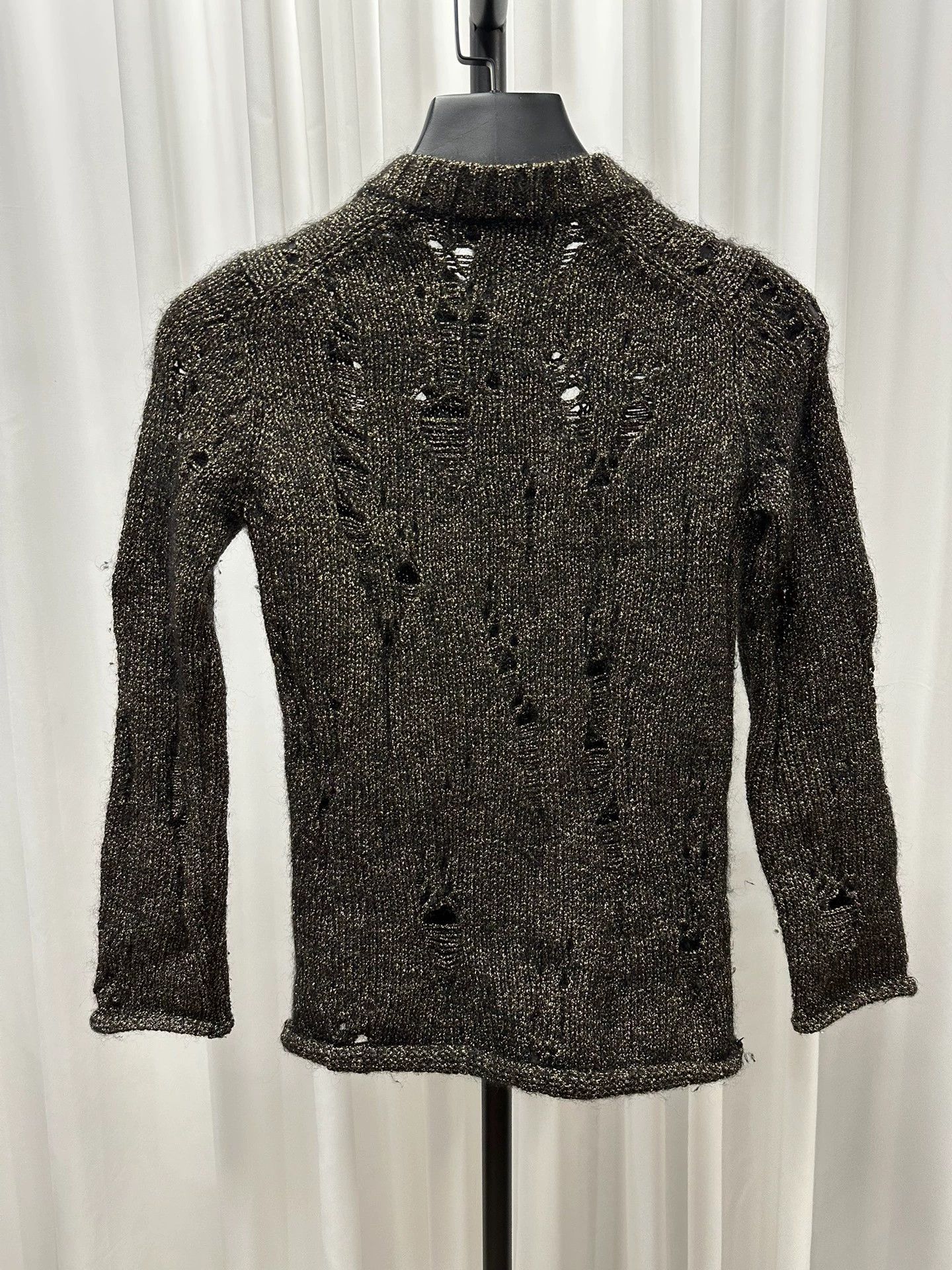 Tricot Comme des Garcons Comme des Garçons Tricot Worn Gold-Knit Sweater 33/80/59 Size XS / US 0-2 / IT 36-38 - 5 Thumbnail