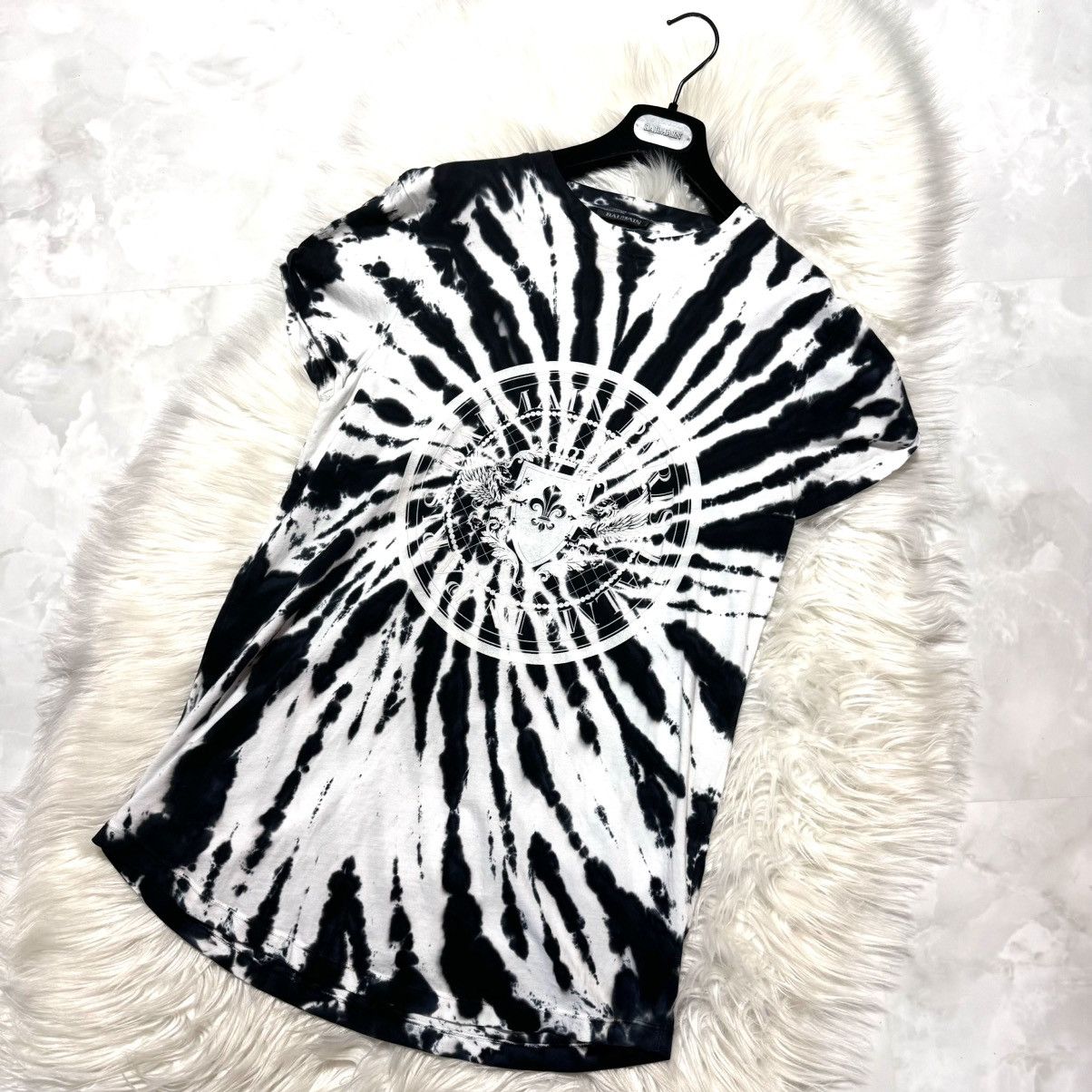 Balmain Balmain Homme tie-dye emblem T-shirt S black white Size US S / EU 44-46 / 1 - 4 Thumbnail