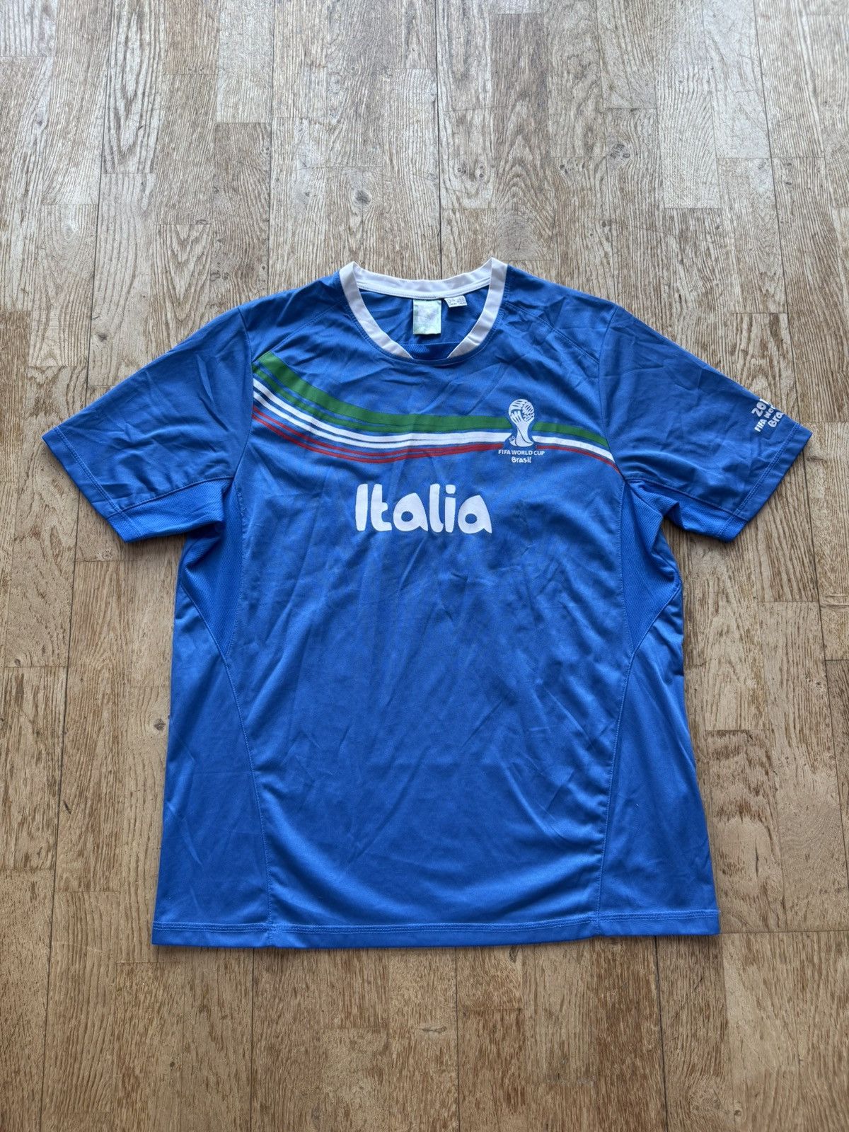 Vintage RARE ITALY FIFA WORLD CUP VINTAGE SOCCER JERSEY Size US L / EU 52-54 / 3 - 1 Thumbnail