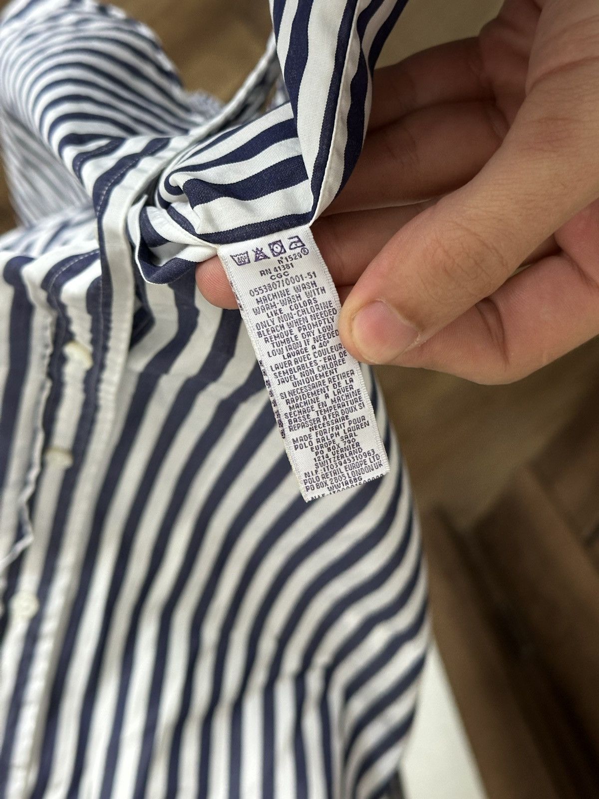 Ralph Lauren Purple Label Polo Ralph Lauren Purple Label Shirt Button Up L/S Striped Size US L / EU 52-54 / 3 - 14 Thumbnail