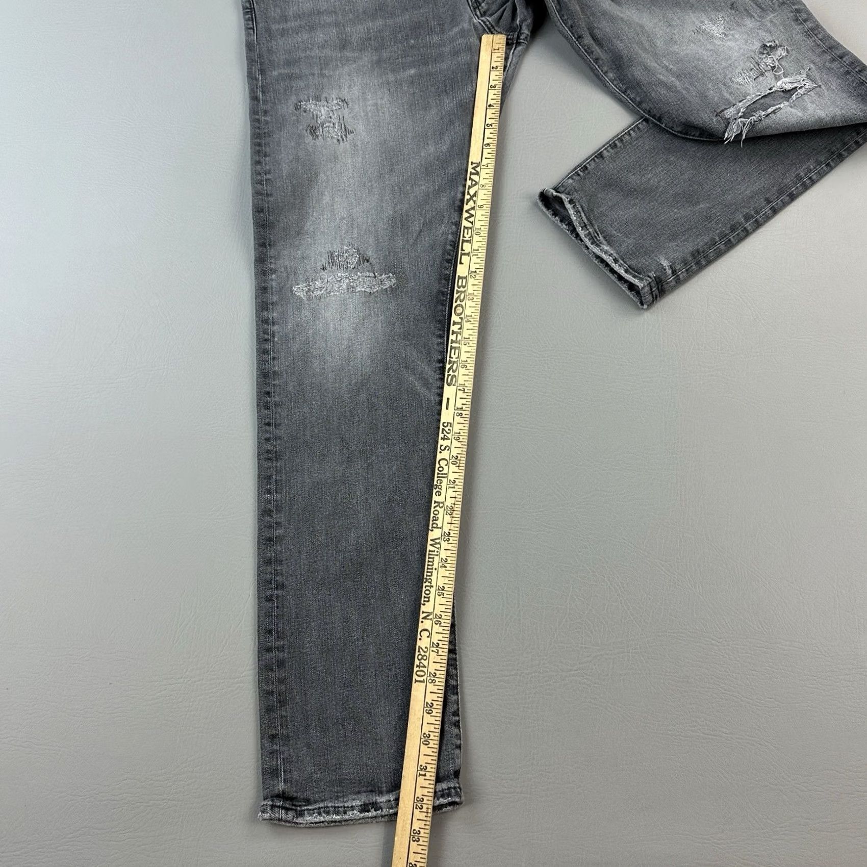 Polo Ralph Lauren Polo Ralph Lauren Jeans Mens 38x32 Charcoal Wash Sullivan Slim Distressed Casual Jeans Size US M / EU 48-50 / 2 - 2 Thumbnail