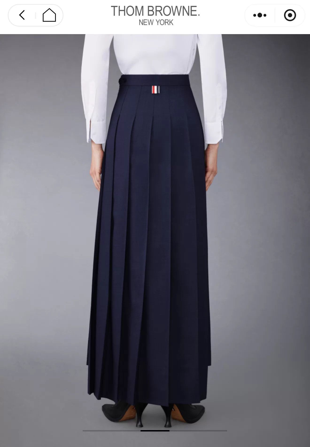 Thom Browne Thom Browne Women's Long Pleated Skirt Deep Gray 36 Size XS / US 0-2 / IT 36-38 - 8 Thumbnail