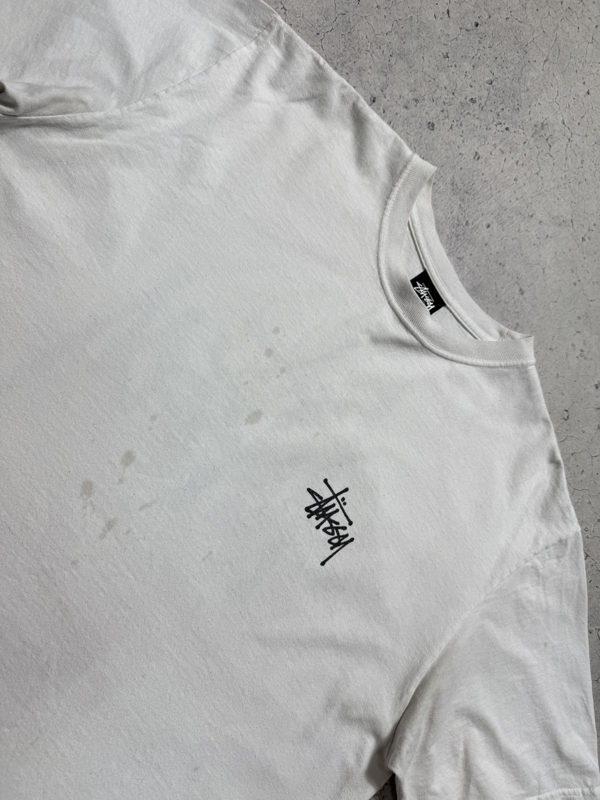 Stussy Stussy Vintage White Big Logo T-Shirt Hype Skategang Size US L / EU 52-54 / 3 - 9 Thumbnail