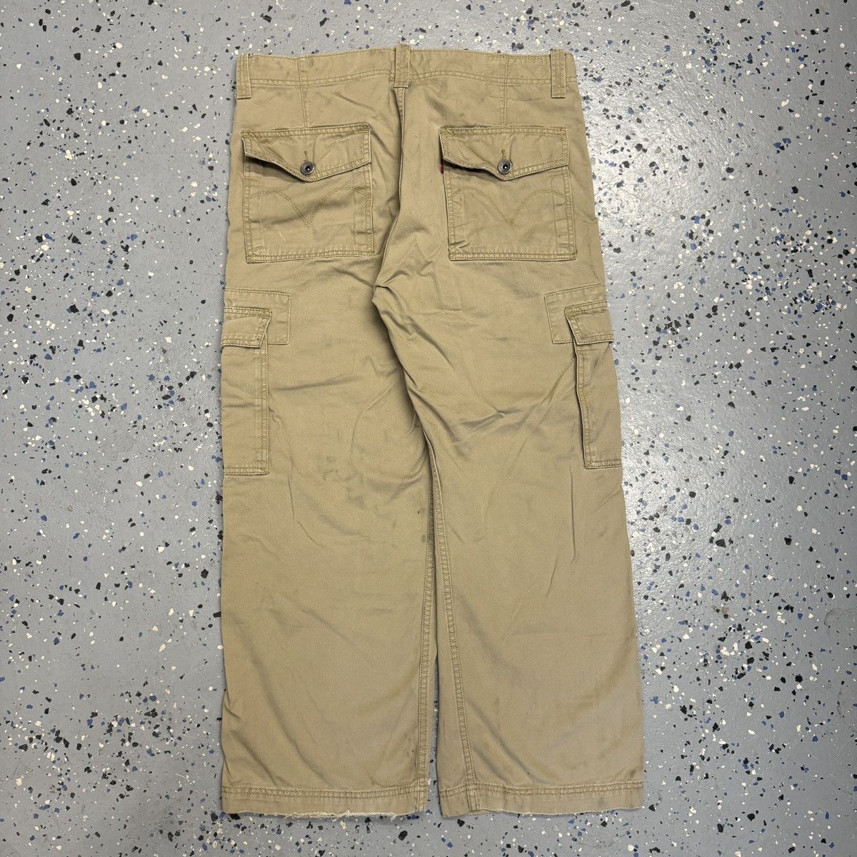 Levi's Y2K 2000s Levis Cargo Pants Mens Baggy Wide Leg Mens 36x28 Size US 36 / EU 52 - 2 Thumbnail