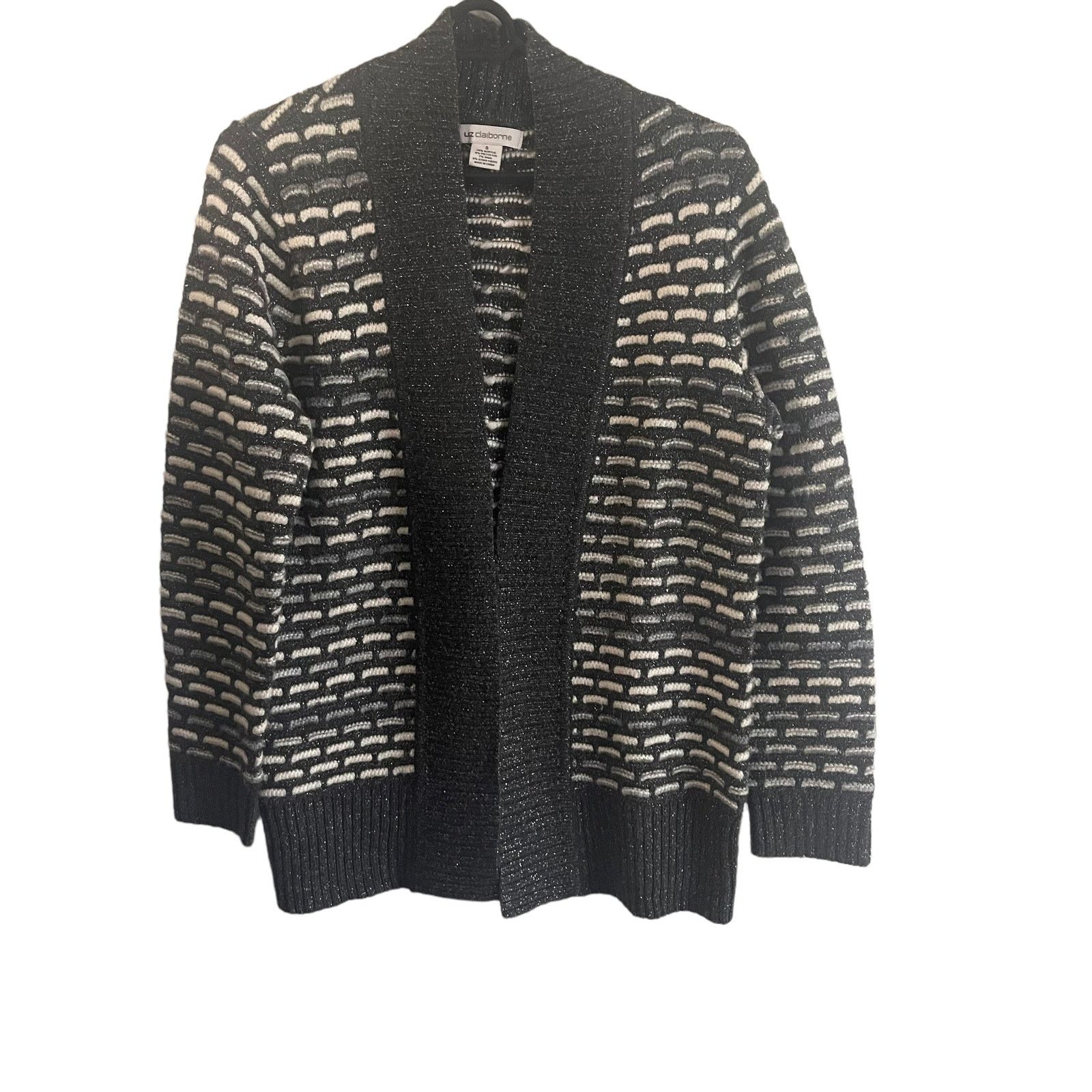 Other Liz Claiborne Gray Knit Open Front Cardigan Sweater Size S / US 4 / IT 40 - 1 Thumbnail