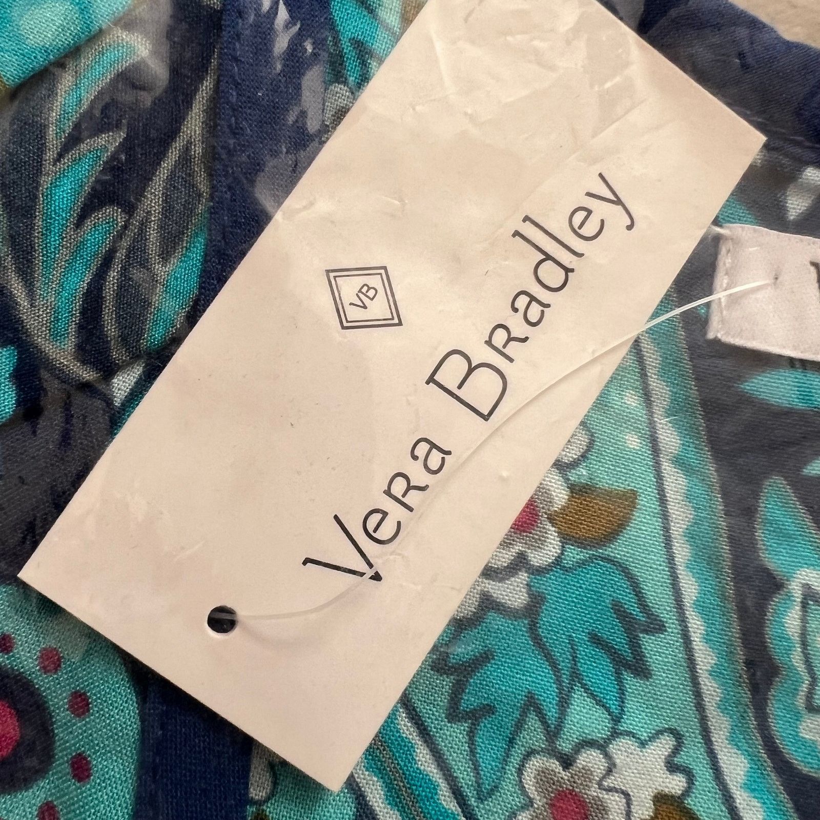 Vera Bradley VERA BRADLEY Blue Daisy Paisley Kelsey Flutter Top, M Size M / US 6-8 / IT 42-44 - 8 Thumbnail
