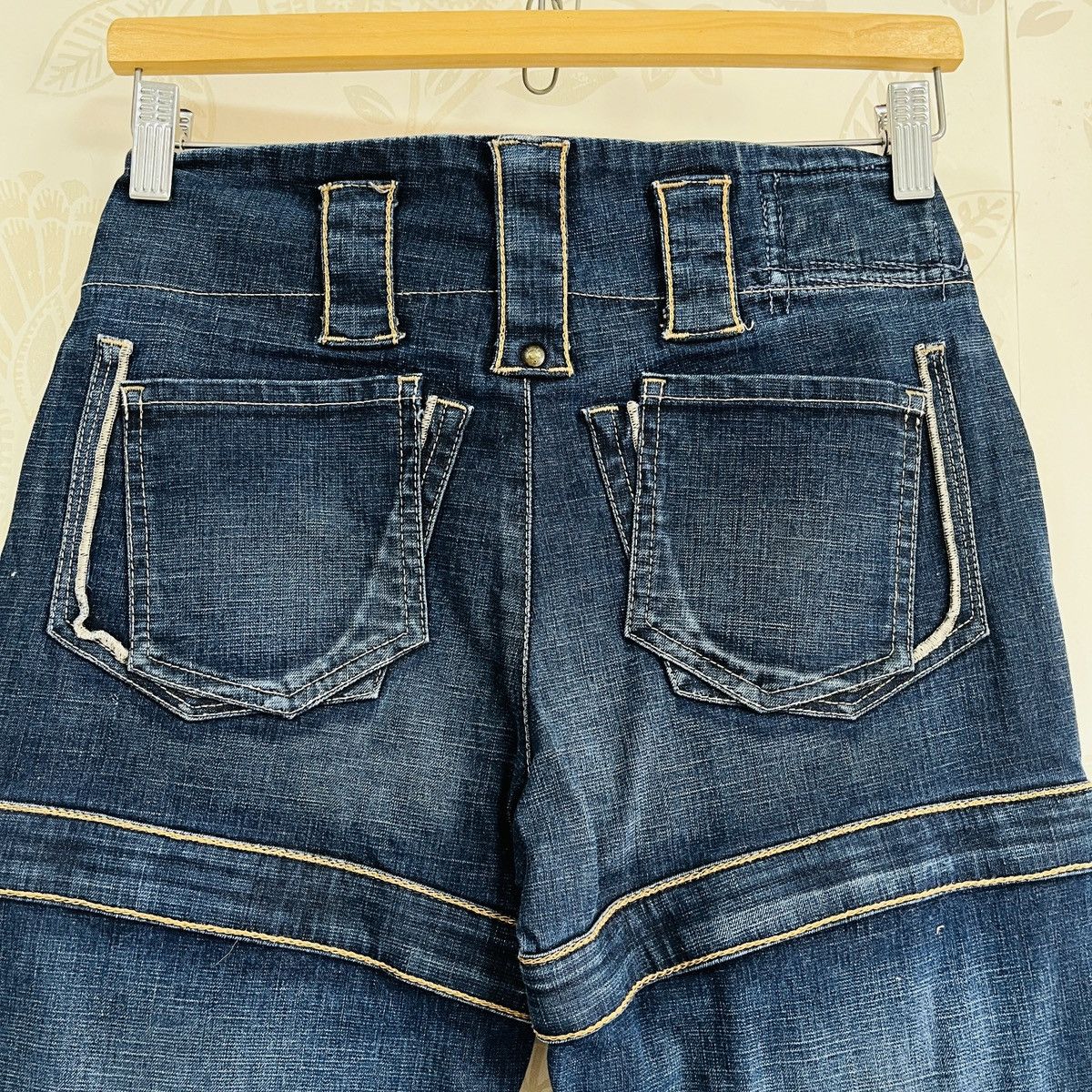 Marithe + Francois Girbaud Spectacular MFG Flared Bondage Heavy Denim Jeans Size US 30 / EU 46 - 22 Thumbnail