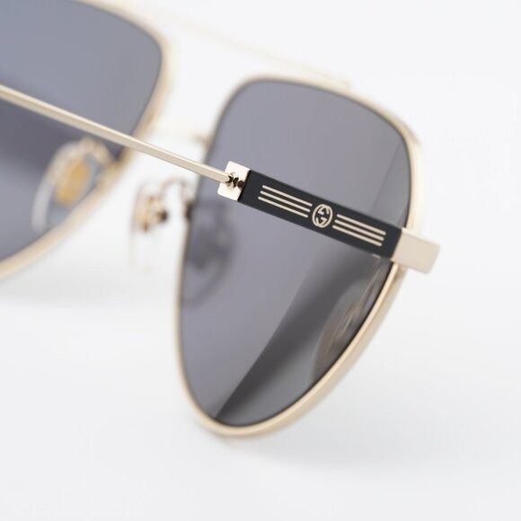 Gucci Gucci GG1311S 002 Sunglasses Gold Aviator Frame Size ONE SIZE - 6 Thumbnail