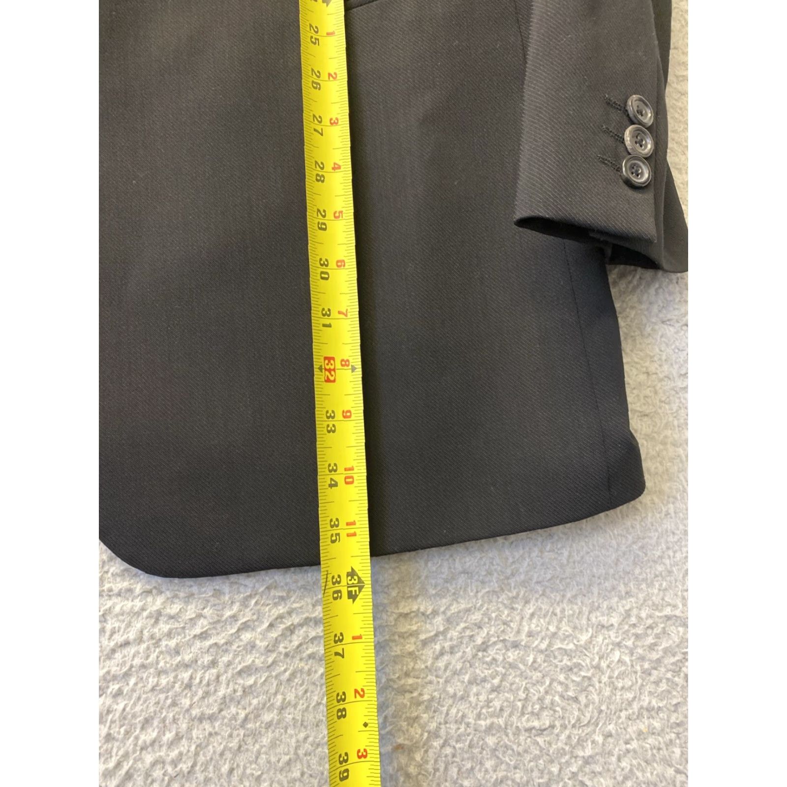 Hugo Boss VINTAGE HUGO BOSS Blazer Single-Breasted 3-Button Wool Black 46L Men’s Long Regular Suit Coat Mens Size 46L - 4 Thumbnail