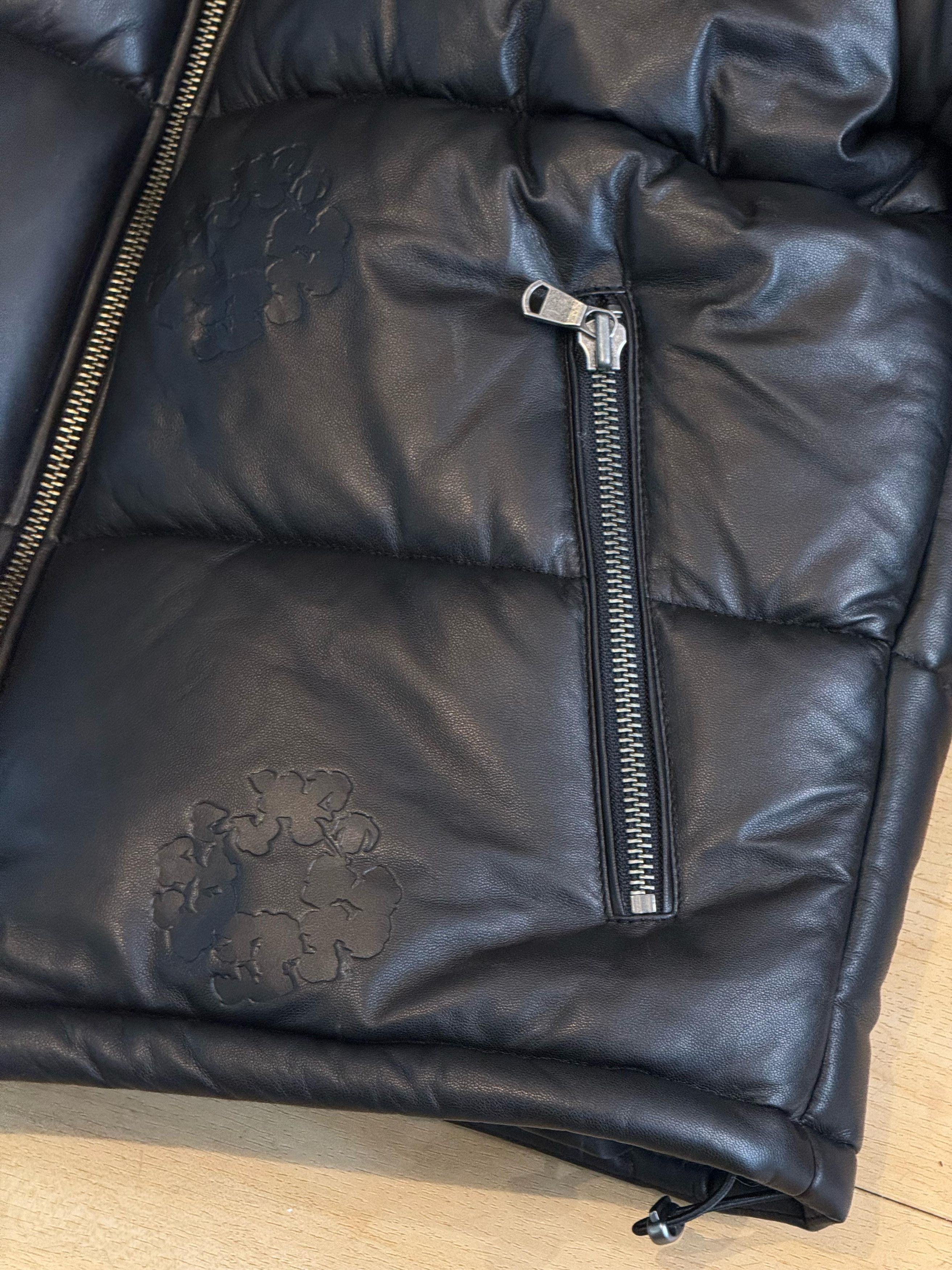 DENIM TEARS Denim Tears Leather Embossed Wreath Puffer Jacket Size US L / EU 52-54 / 3 - 4 Thumbnail