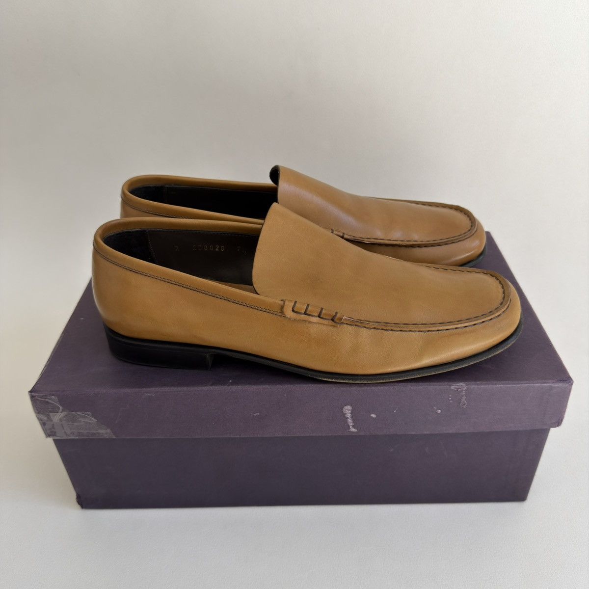 Prada Tan Leather ‘Square Toe’ Loafers Size US 8.5 / EU 41-42 - 18 Thumbnail