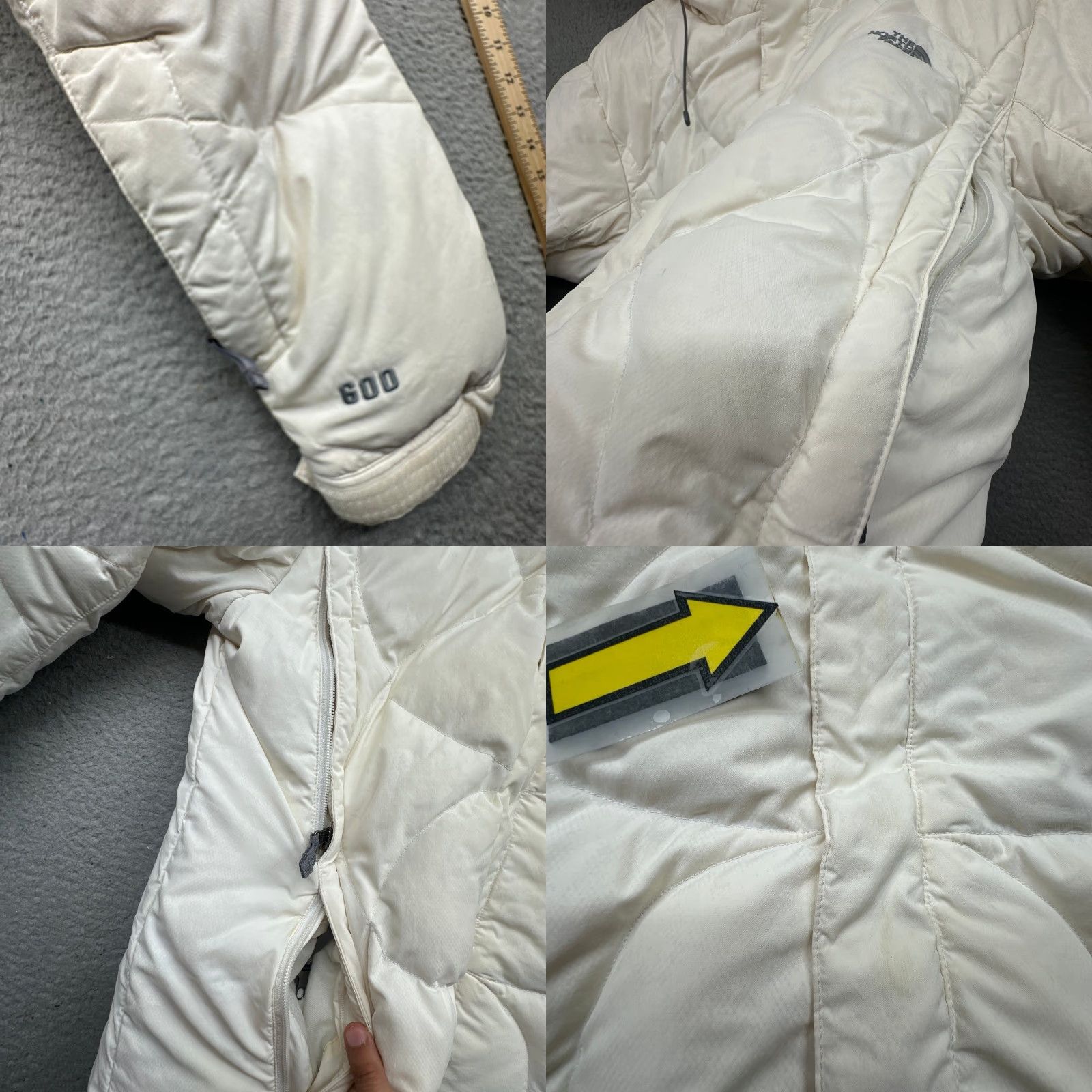 The North Face VINTAGE The North Face Alis Puffer Hood 600 Fill Goose Down Jacket Womens Large White Jacket Women L Down Puffer Hoodie Size L / US 10 / IT 46 - 9 Thumbnail