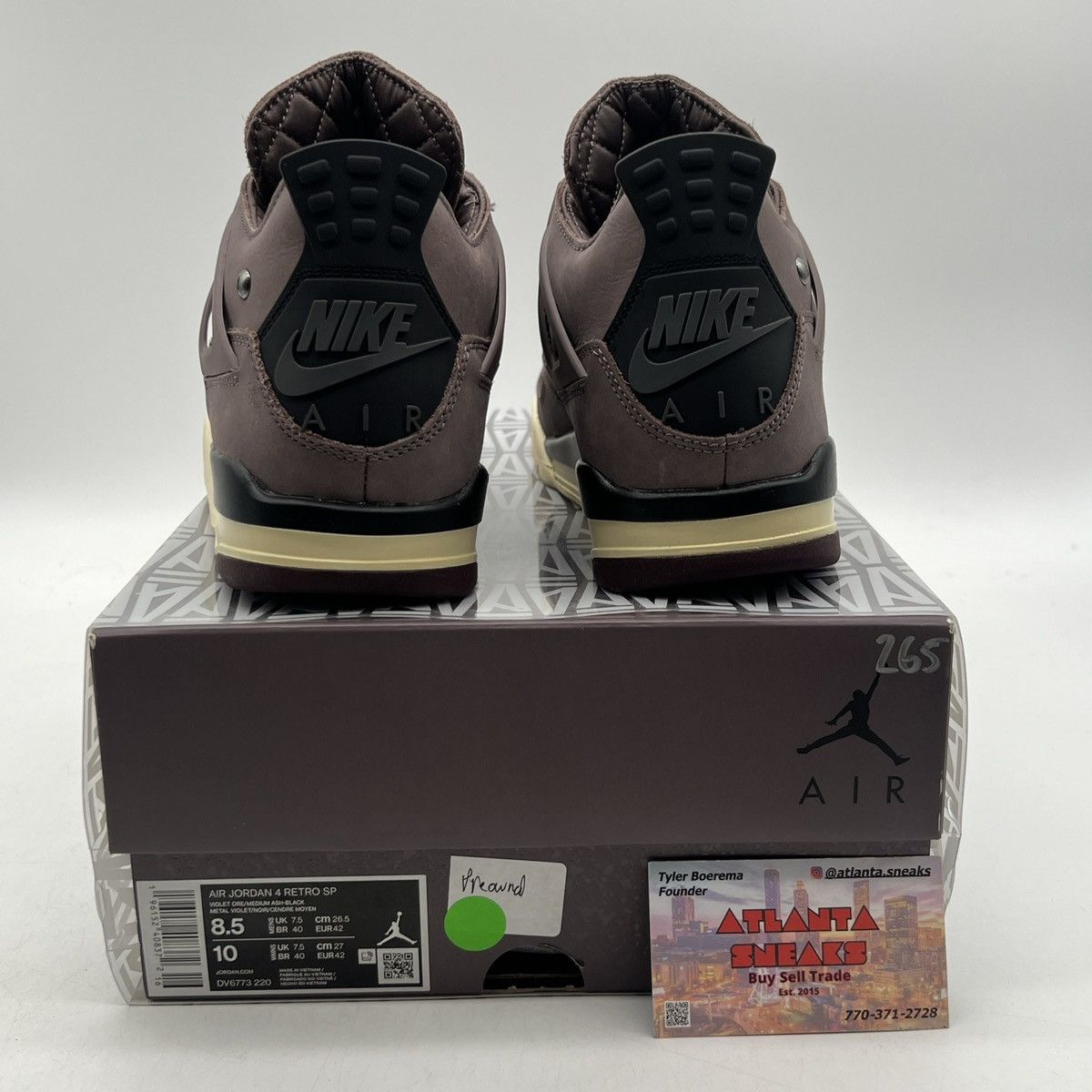 Jordan Brand A Ma Maniére x Air Jordan 4 Violet Ore Size US 8.5 / EU 41-42 - 3 Thumbnail