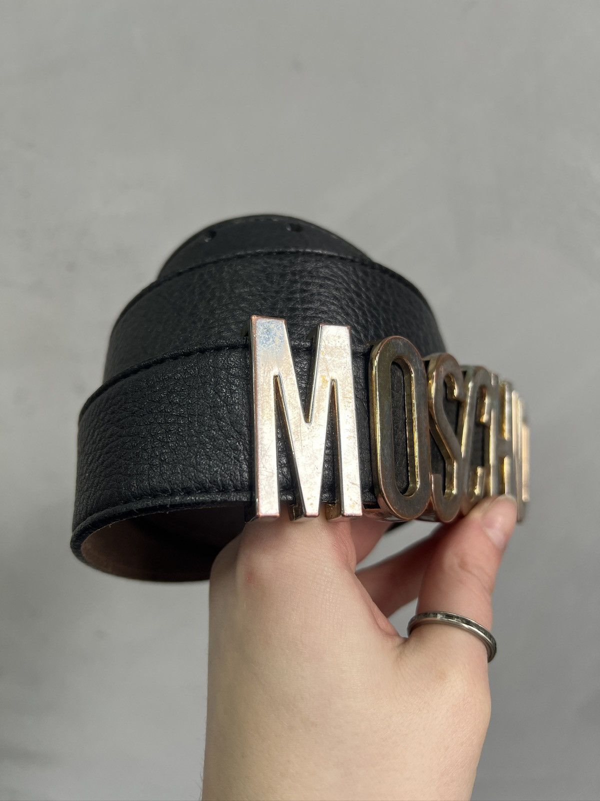 Moschino Moschino leather archive buckle logo belt y2k Size ONE SIZE - 2 Thumbnail