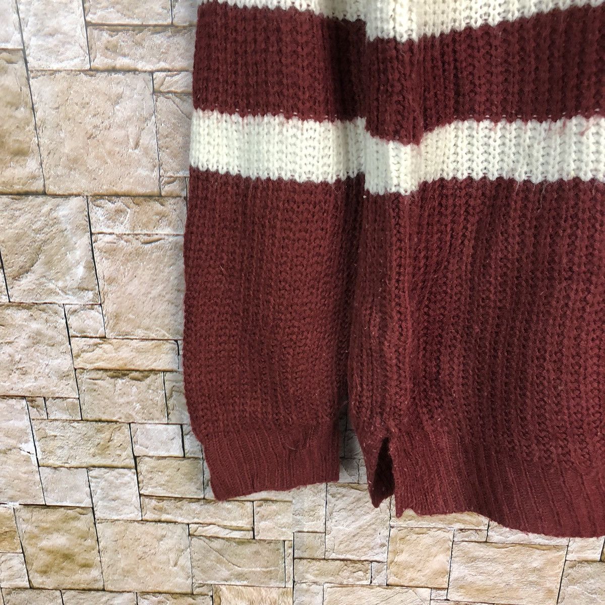 Homespun Knitwear One Way Stripe Dark Blue Knitwear #A394 Size M / US 6-8 / IT 42-44 - 7 Thumbnail