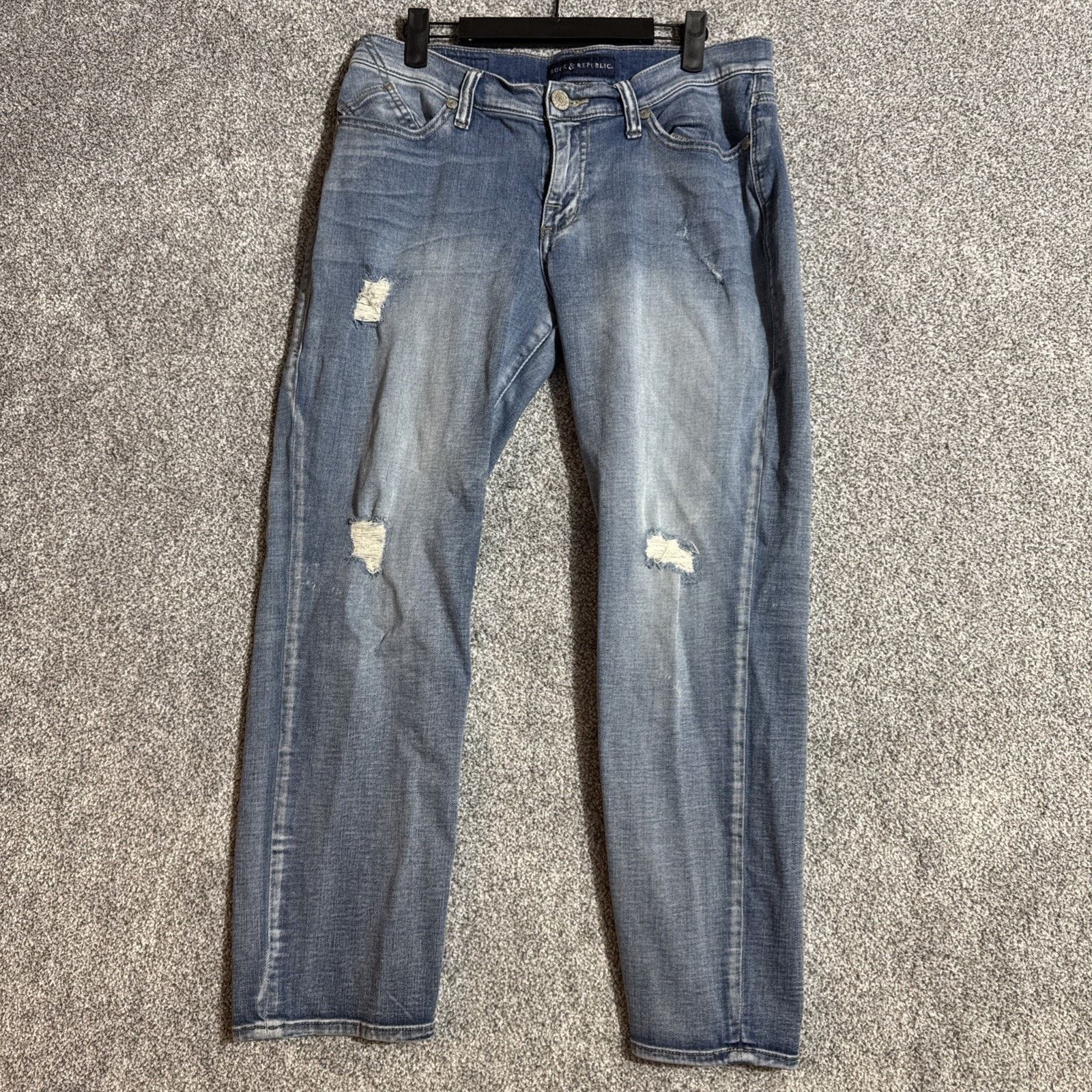 Rock & Republic Rock & Republic Indee Jeans Women 10M Distressed Streetwear Size 32" / US 10 / IT 46 - 1 Thumbnail