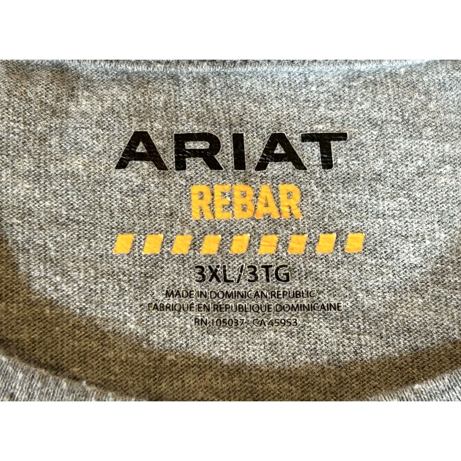 Ariat Ariat Shirt Mens 3XL Gray Crewneck REBAR Pocket Short Sleeve Workwear XXXL Shirt Mens 3XL Gray Crewneck REBAR Pocket Short Sleeve Workwear XXXL Size US XXL / EU 58 / 5 - 7 Thumbnail