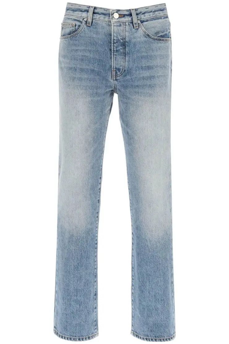 image of Amiri O1S22I1N0324 Straight Cut Jeans In Light Blue, Women's (Size 26)