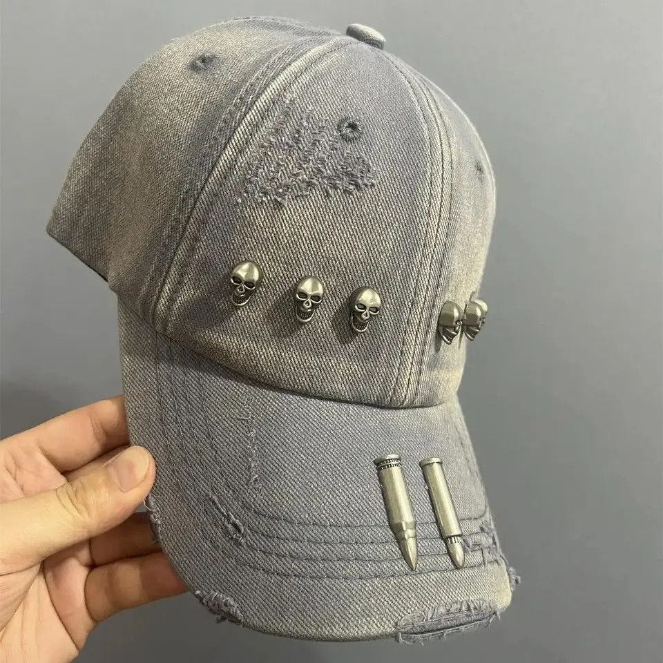Japanese Brand Bullet Head Metal Skull Cap Size ONE SIZE - 2 Thumbnail