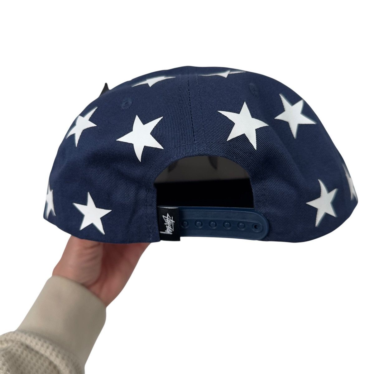 Stussy Stussy USA Team Block Cap SnapBack AOP Navy Hat Size ONE SIZE - 5 Thumbnail