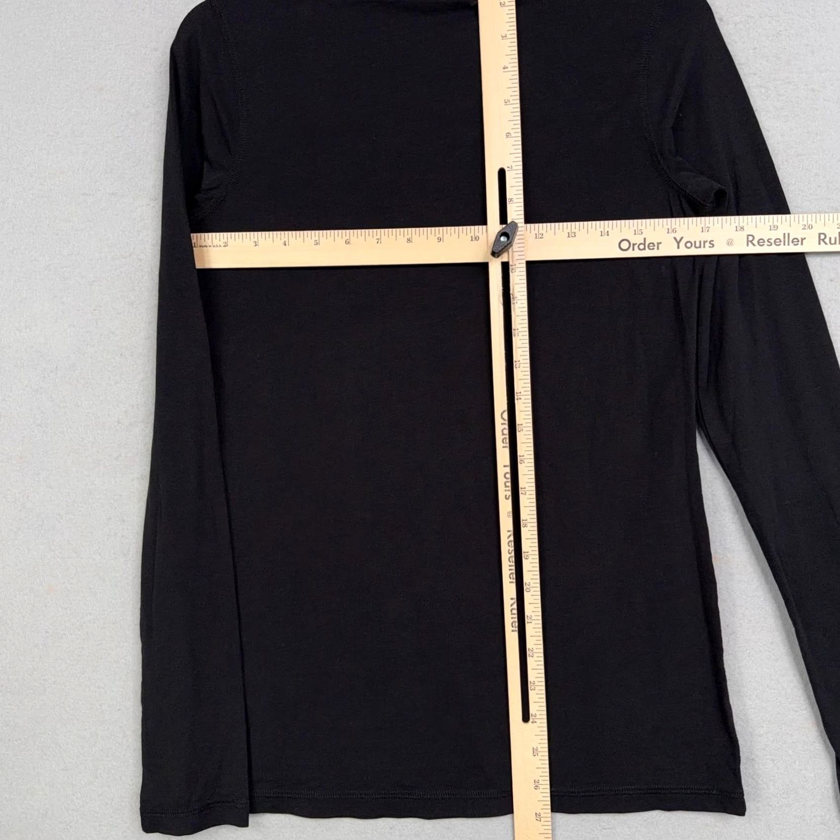 Vince Vince Shirt Womens Medium Black Pima Cotton Turtleneck Long Sleeve Stretch Top Capsule Size M / US 6-8 / IT 42-44 - 6 Thumbnail