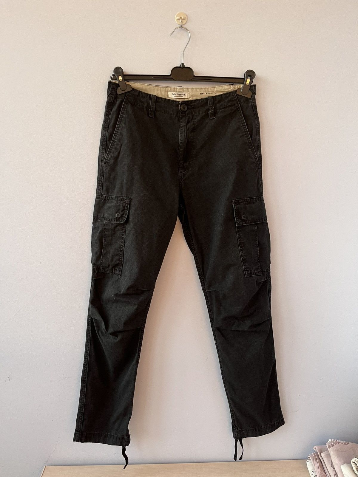 Carhartt Wip Carhartt WIP W’ Cymbal Cargo Pants Ripstop Black – Size 26 Size 26" / US 2 / IT 38 - 1 Thumbnail