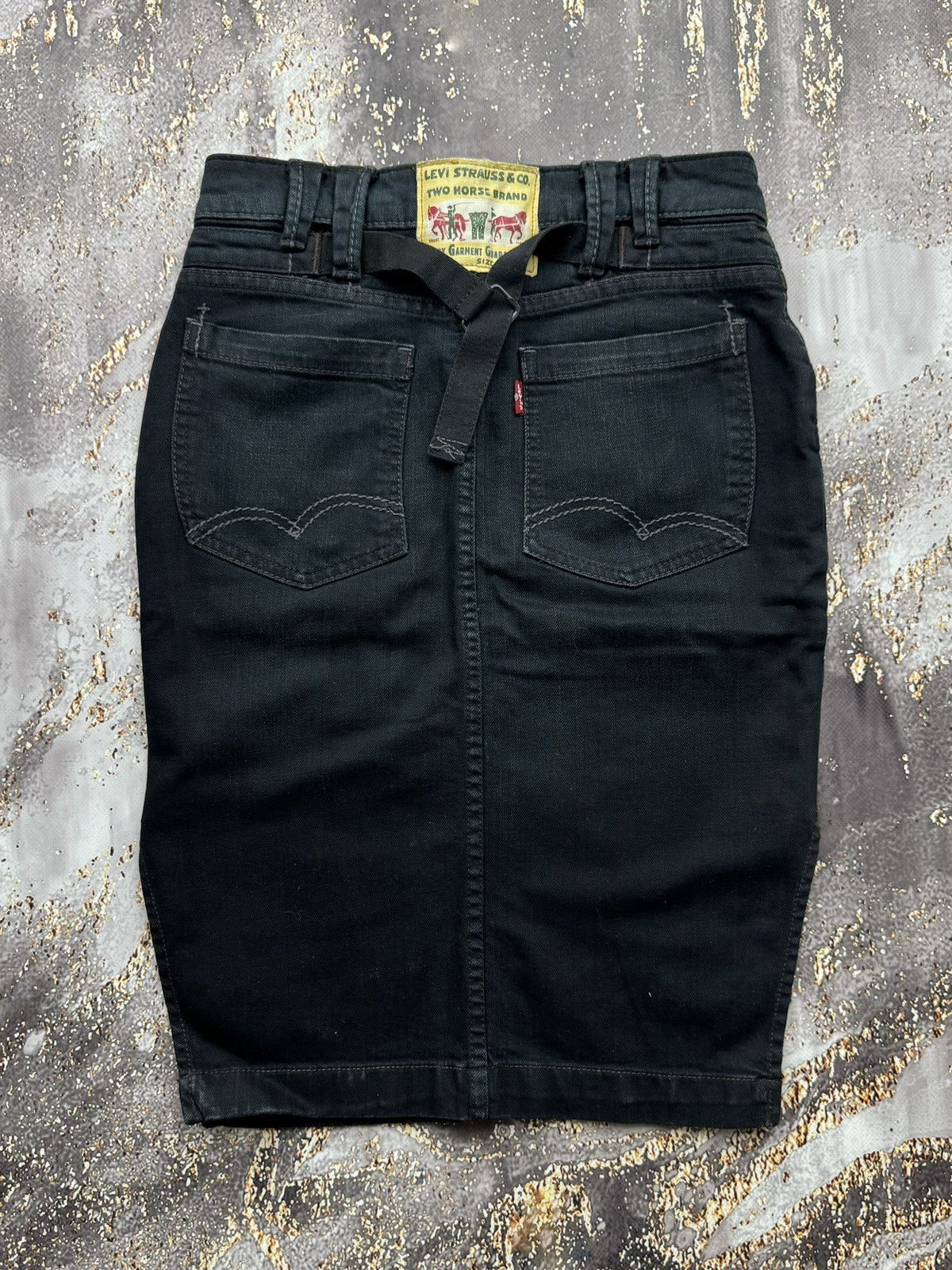 Levi's × Vintage Levi’s Vintage Bondage Denim Midi Skirt Size 25" / US 0 / IT 36 - 1 Thumbnail