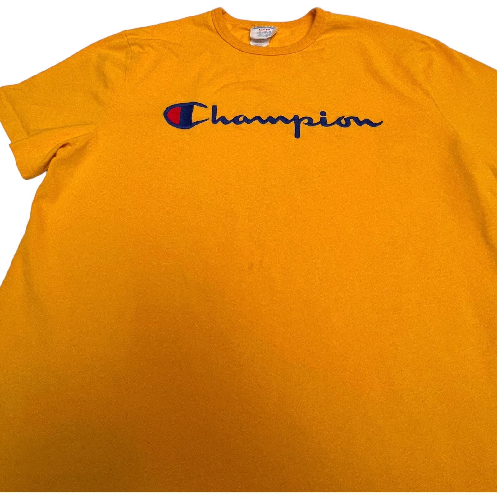 Champion Vintage Champion Yellow 90s Spel Shirt Embroidered Logo Size US L / EU 52-54 / 3 - 6 Thumbnail