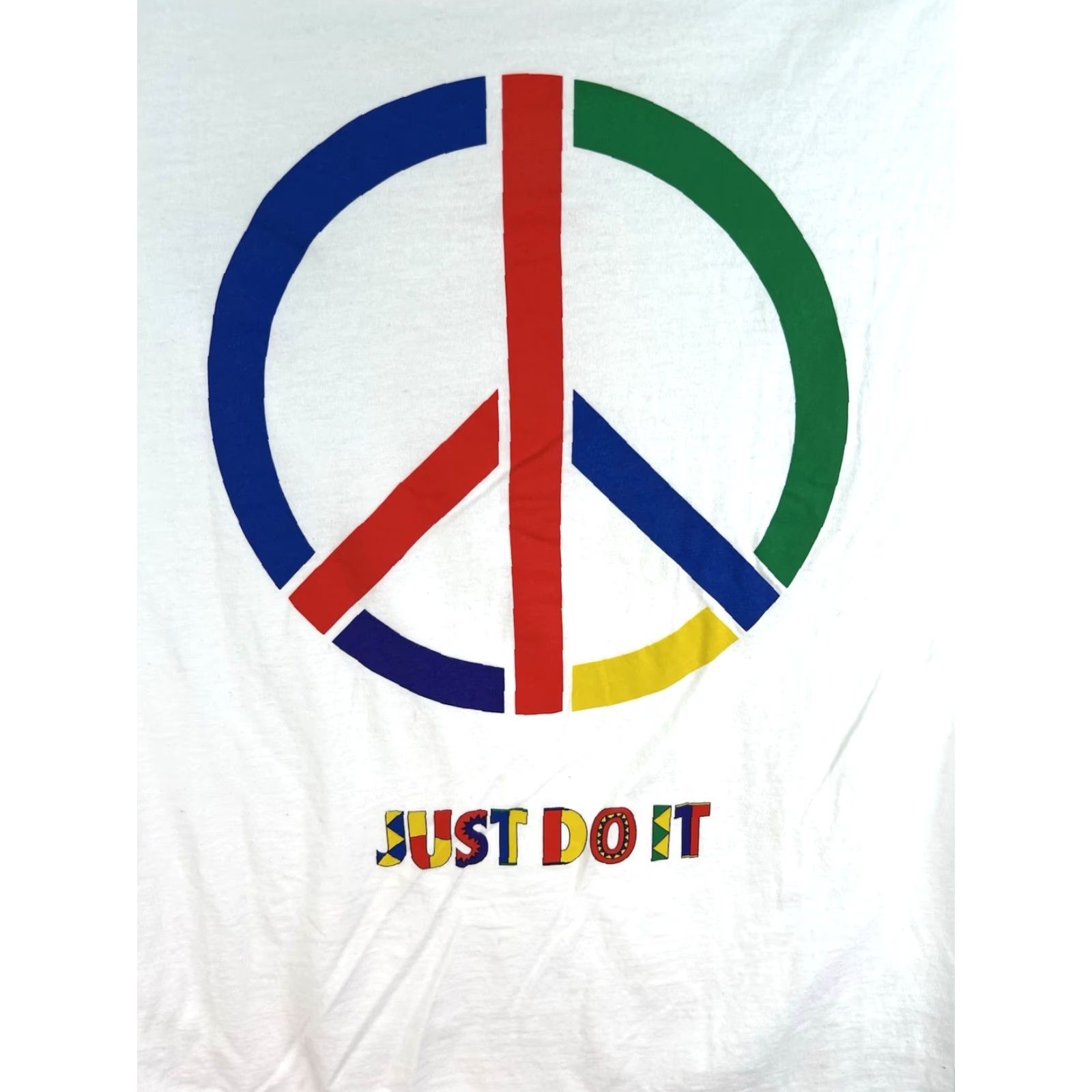 Nike Nike Rainbow Peace Sign T-Shirt Adult 2XL Short Sleeve Multicolor Graphic Print Mens Size US XXL / EU 58 / 5 - 2 Thumbnail