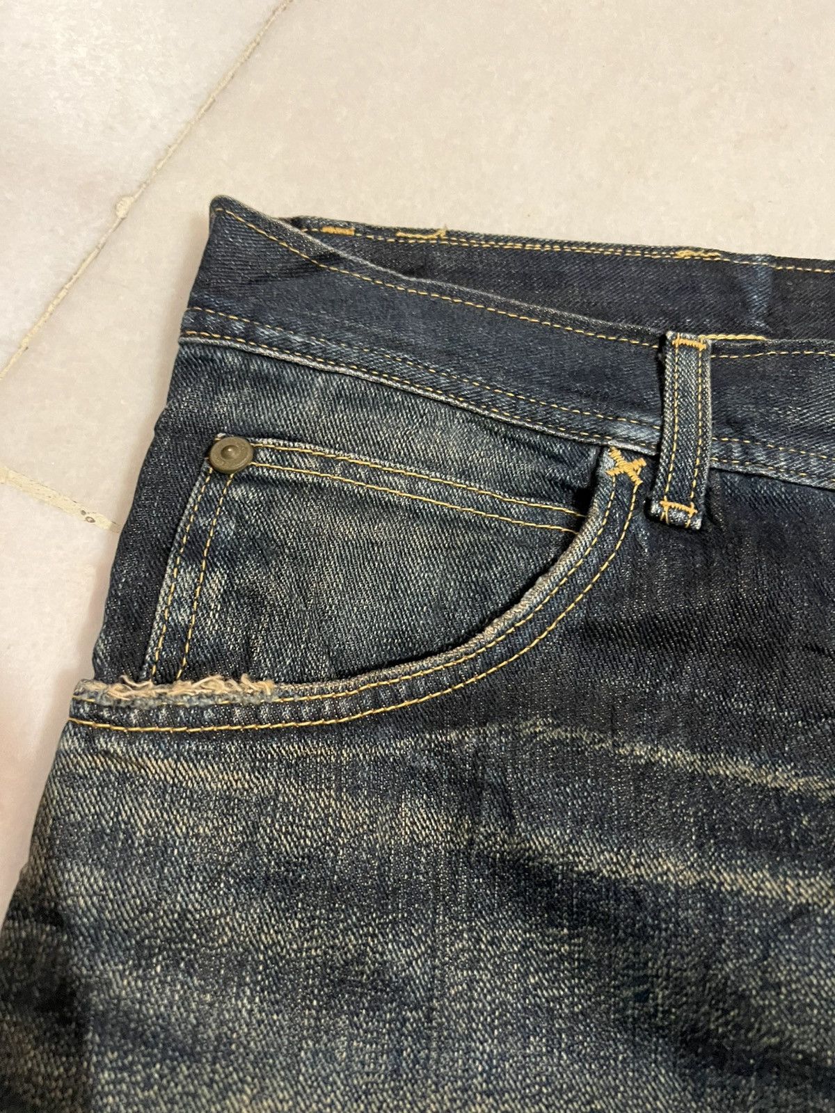 Hysteric Glamour × If Six Was Nine × Lee 🌈Baggy 90’s Lee Cowboy Distress Mud Wash Jeans Size US 33 - 9 Thumbnail