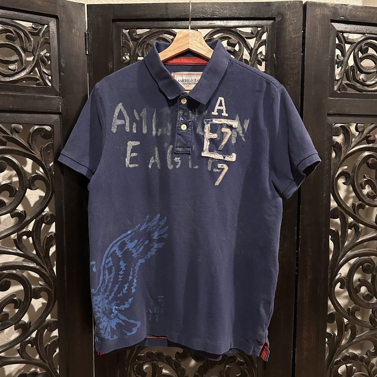 Vintage Y2K American Eagle Polo Size US L / EU 52-54 / 3 - 1 Thumbnail