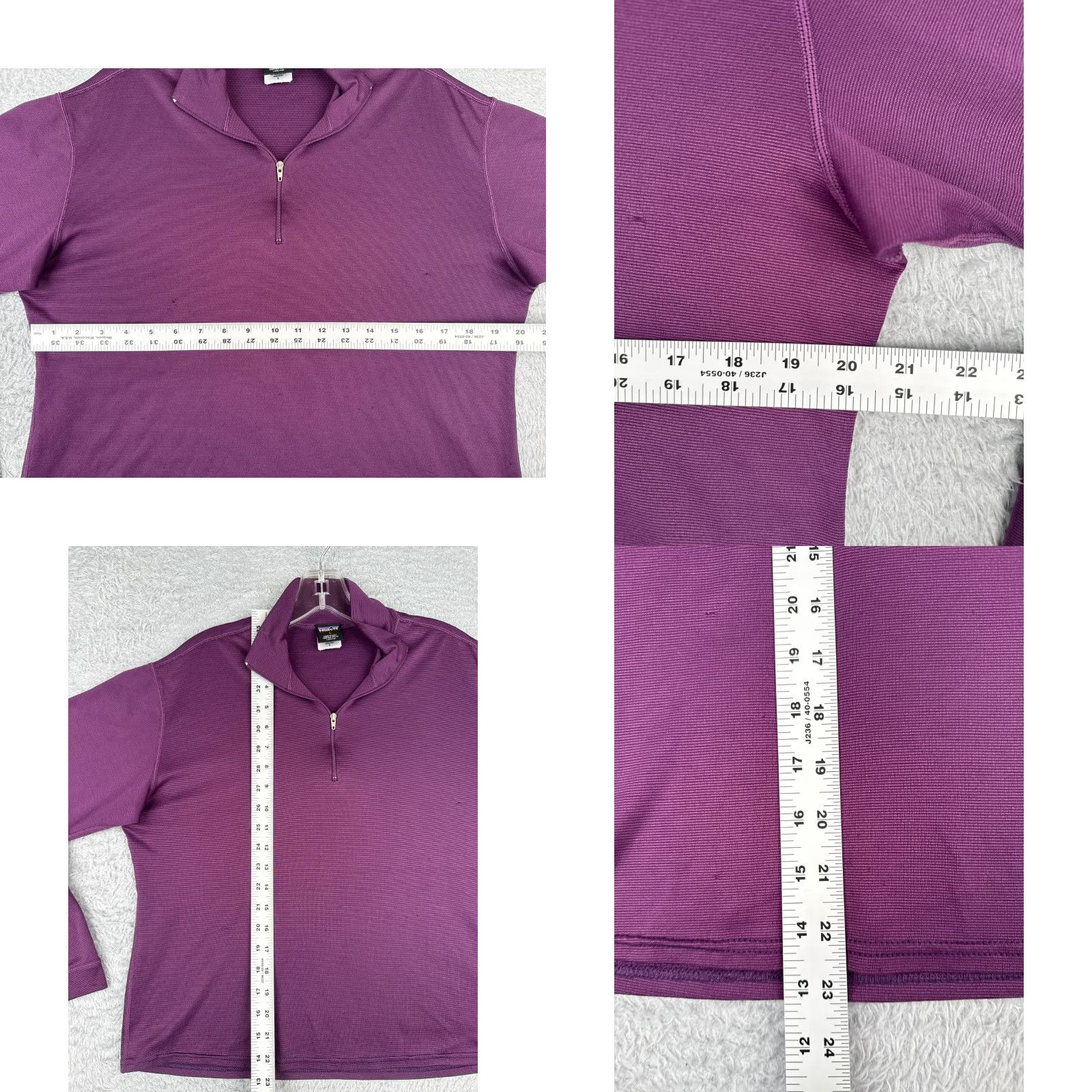 Patagonia Patagonia Shirt Women Large Purple Capilene 1/4 Zip Polyester Long Sleeve READ Size L / US 10 / IT 46 - 8 Thumbnail